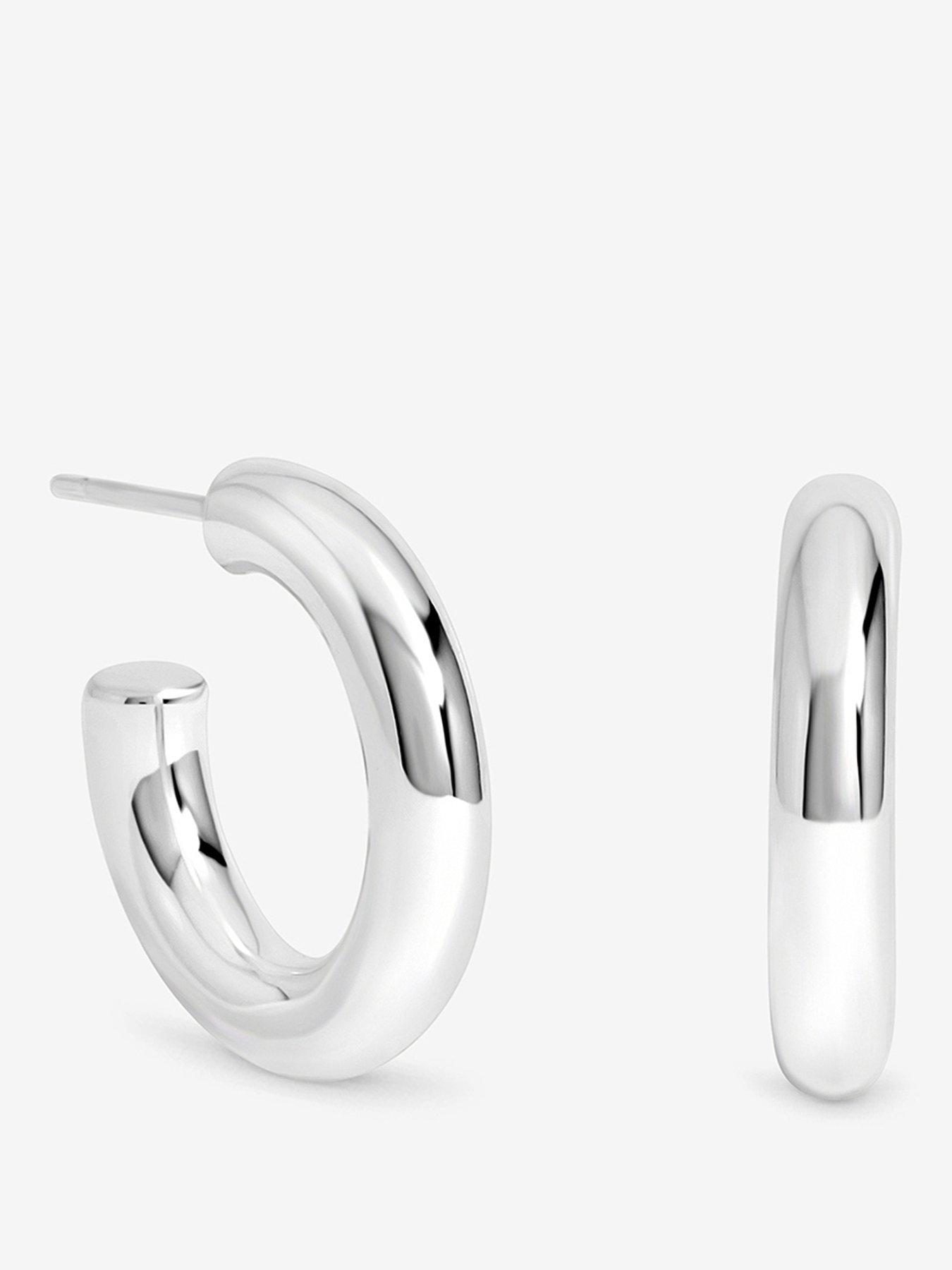 Image 1 of 4 of Inicio Inicio Silver Chubby Small Hoop Earrings