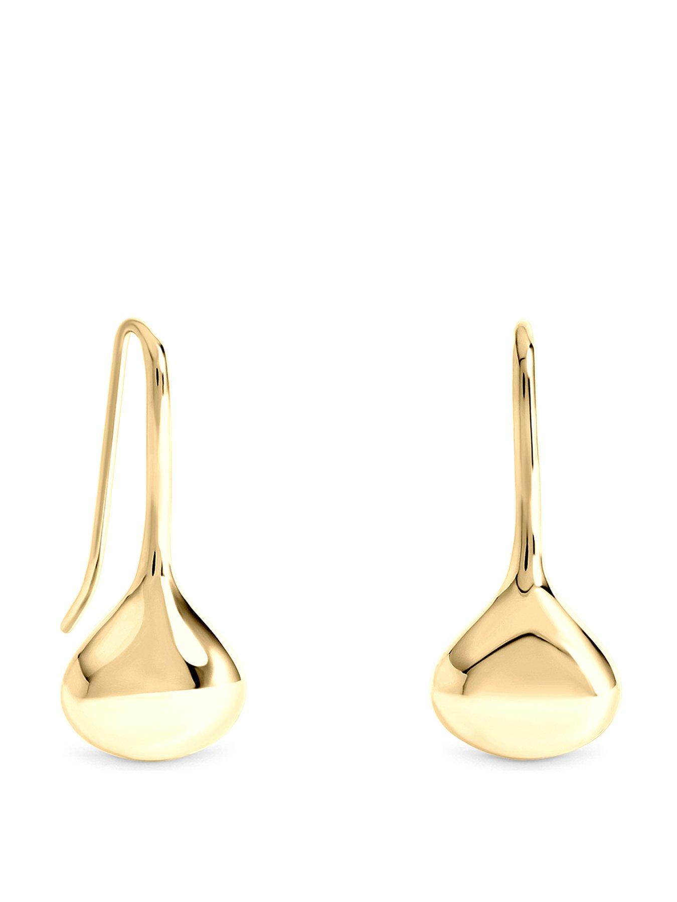 Image 1 of 4 of Inicio Gold Fluid Teardrop Earrings