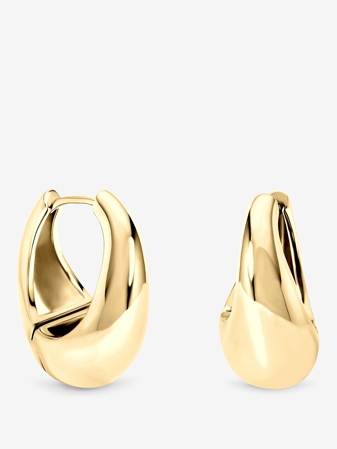 Inicio Gold Sculpted Chubby Hoops