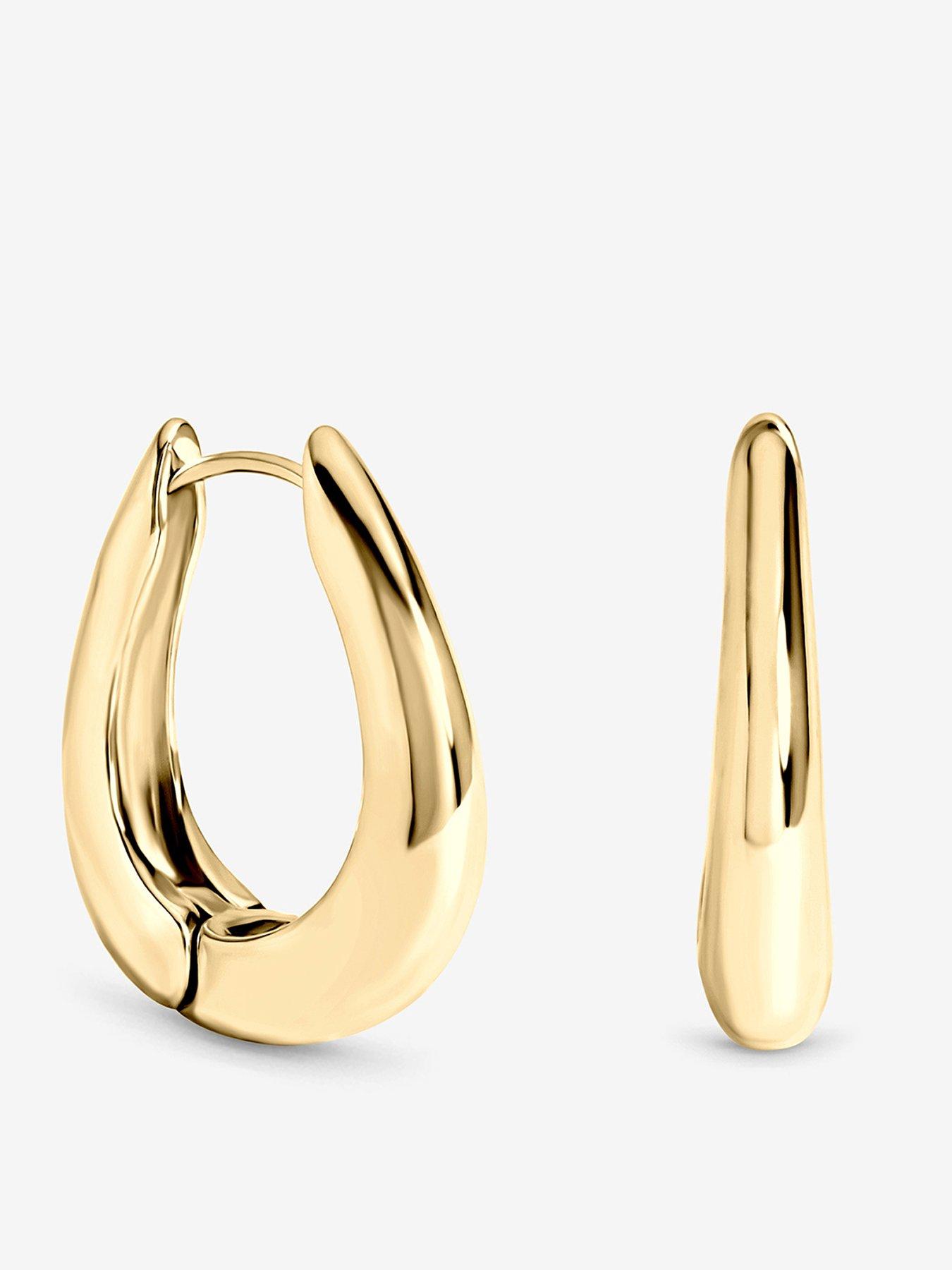 Image 1 of 1 of Inicio Gold Oval Hoops