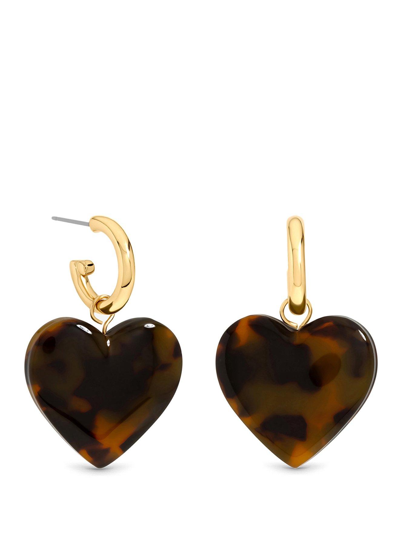 Image 1 of 3 of Mood Mood Gold Plated Heart Earrings