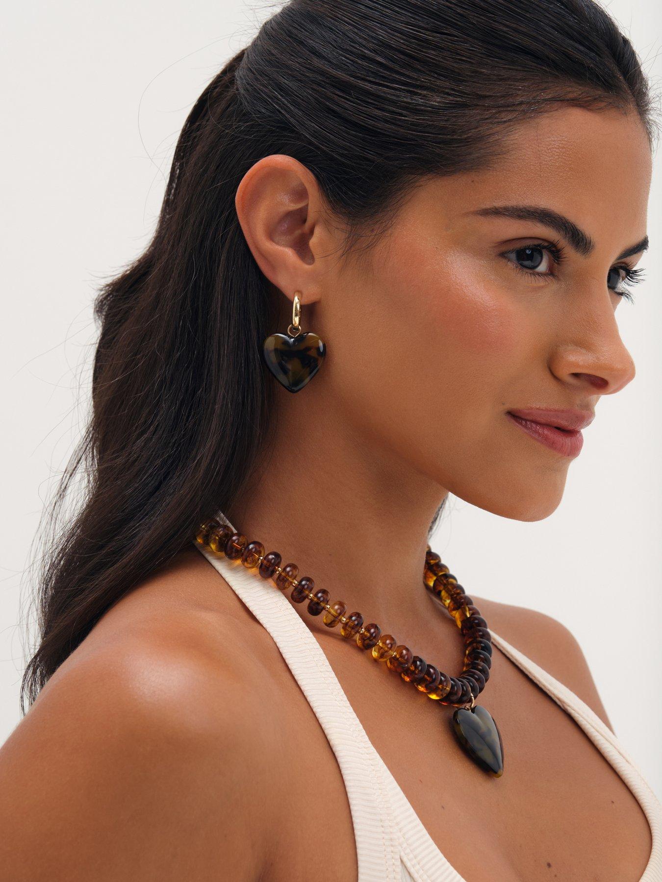 Image 3 of 3 of Mood Mood Gold Plated Heart Earrings