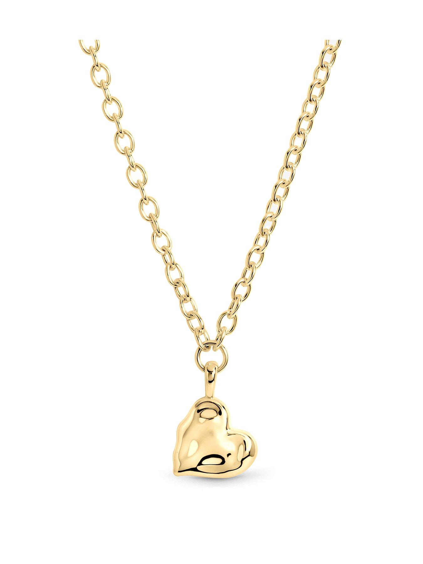 Image 1 of 3 of Inicio Gold Molten Heart Necklace