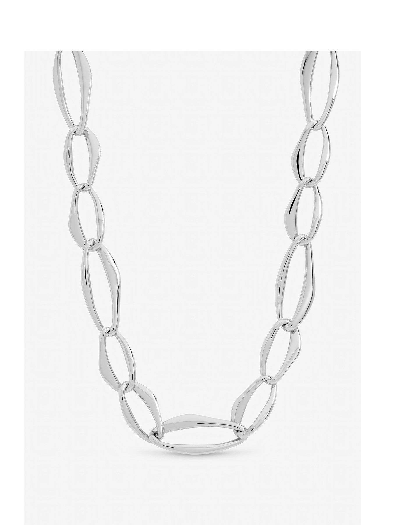 Image 1 of 3 of Mood Silver Plated Large Link Chain Necklace