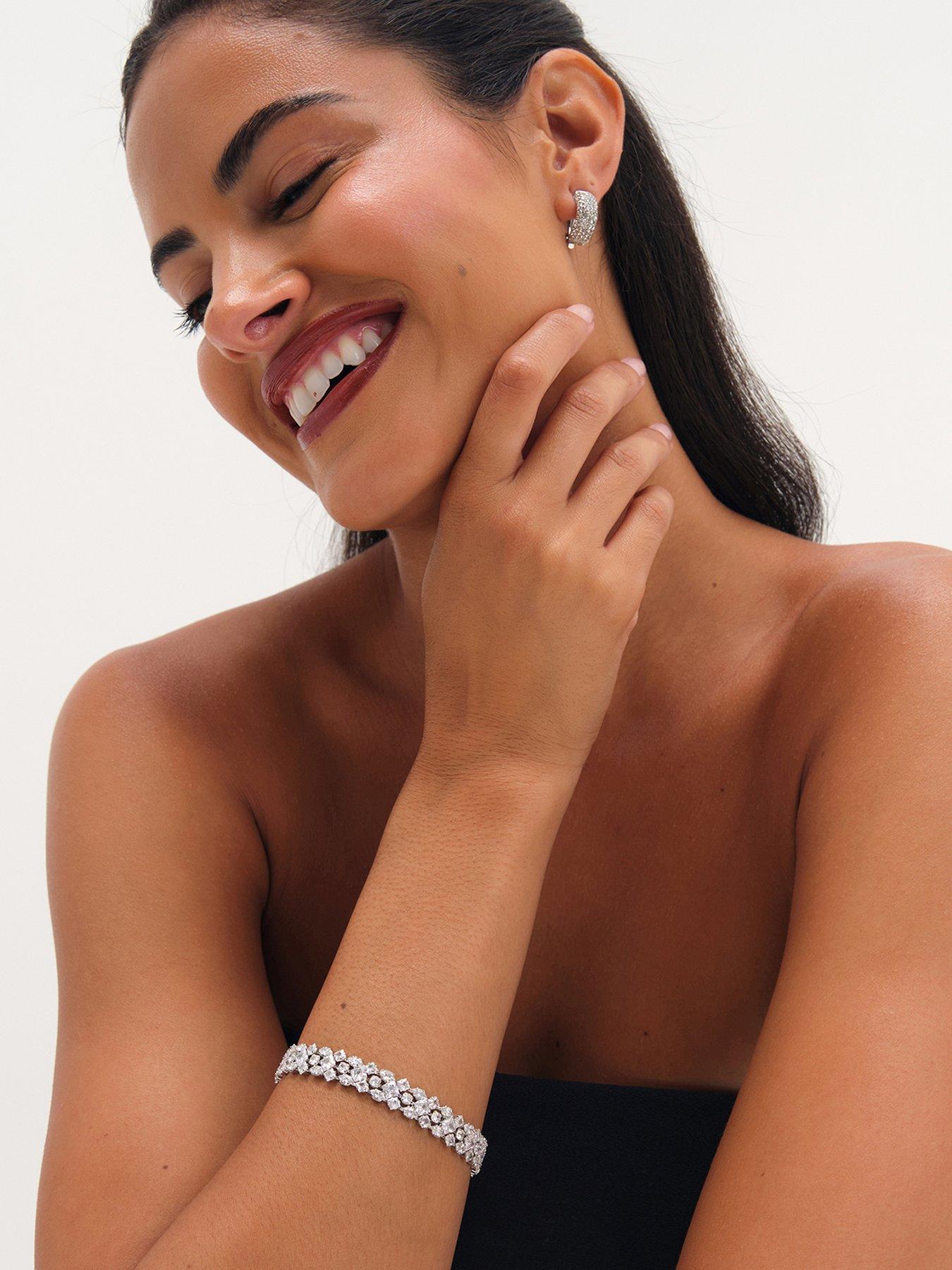 Jon Richard Cubic Zirconia Mixed Stone Bracelet