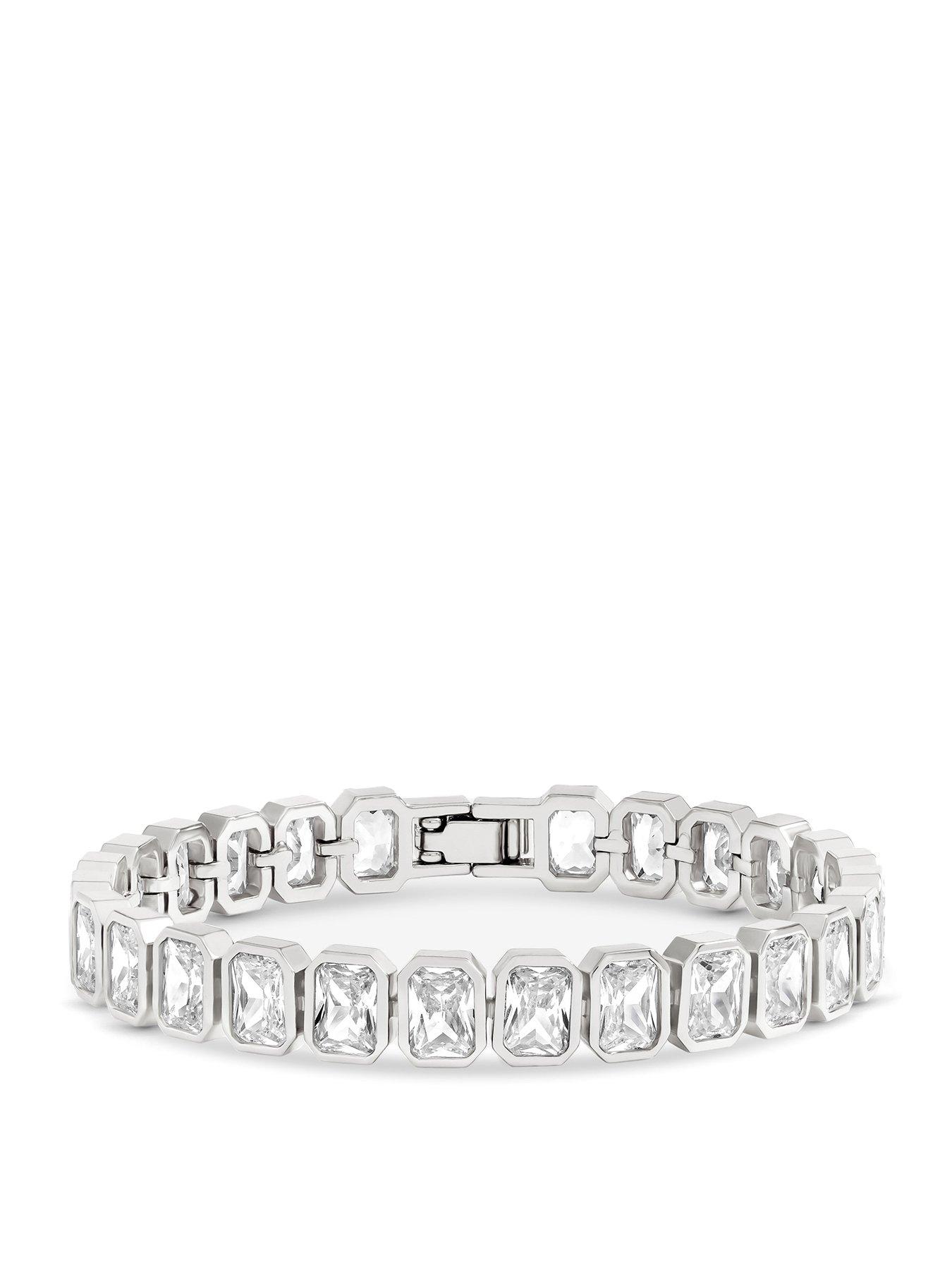 Jon Richard Rhodium Plated Crystal Bracelet