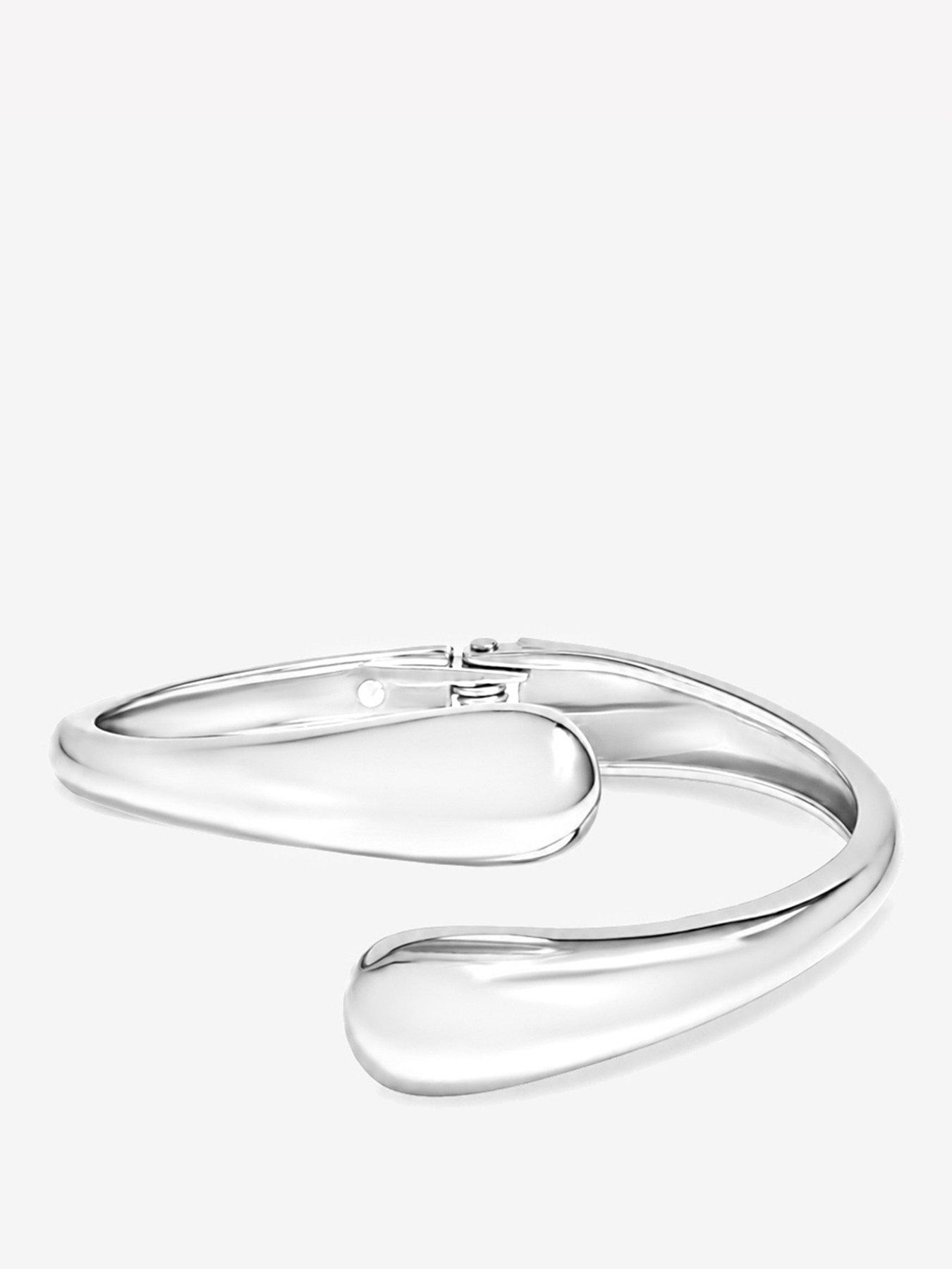 Jon Richard Silver Polished Open Bangle