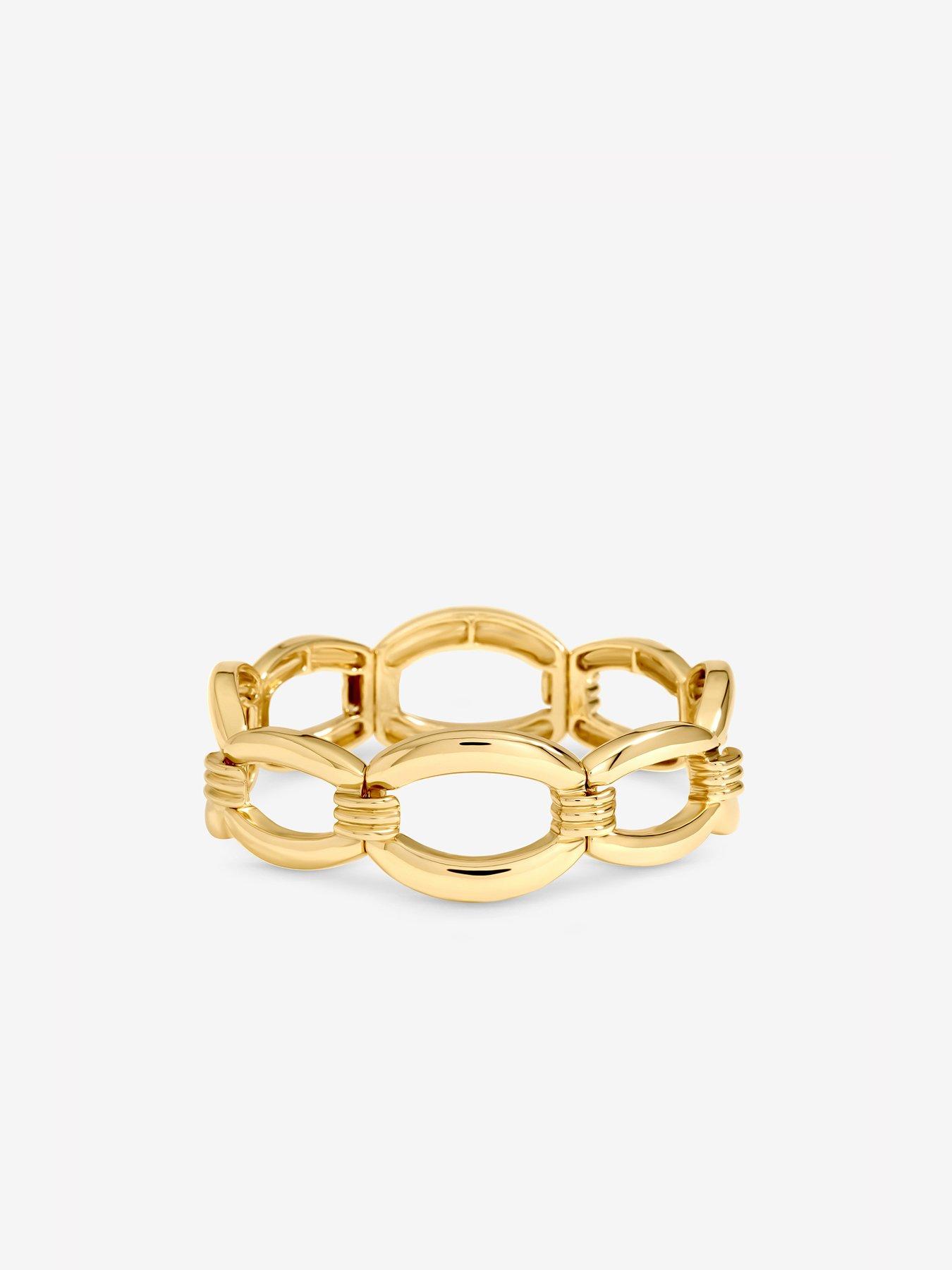 Image 2 of 3 of Jon Richard Gold Plated Chain Stretch Bracelet