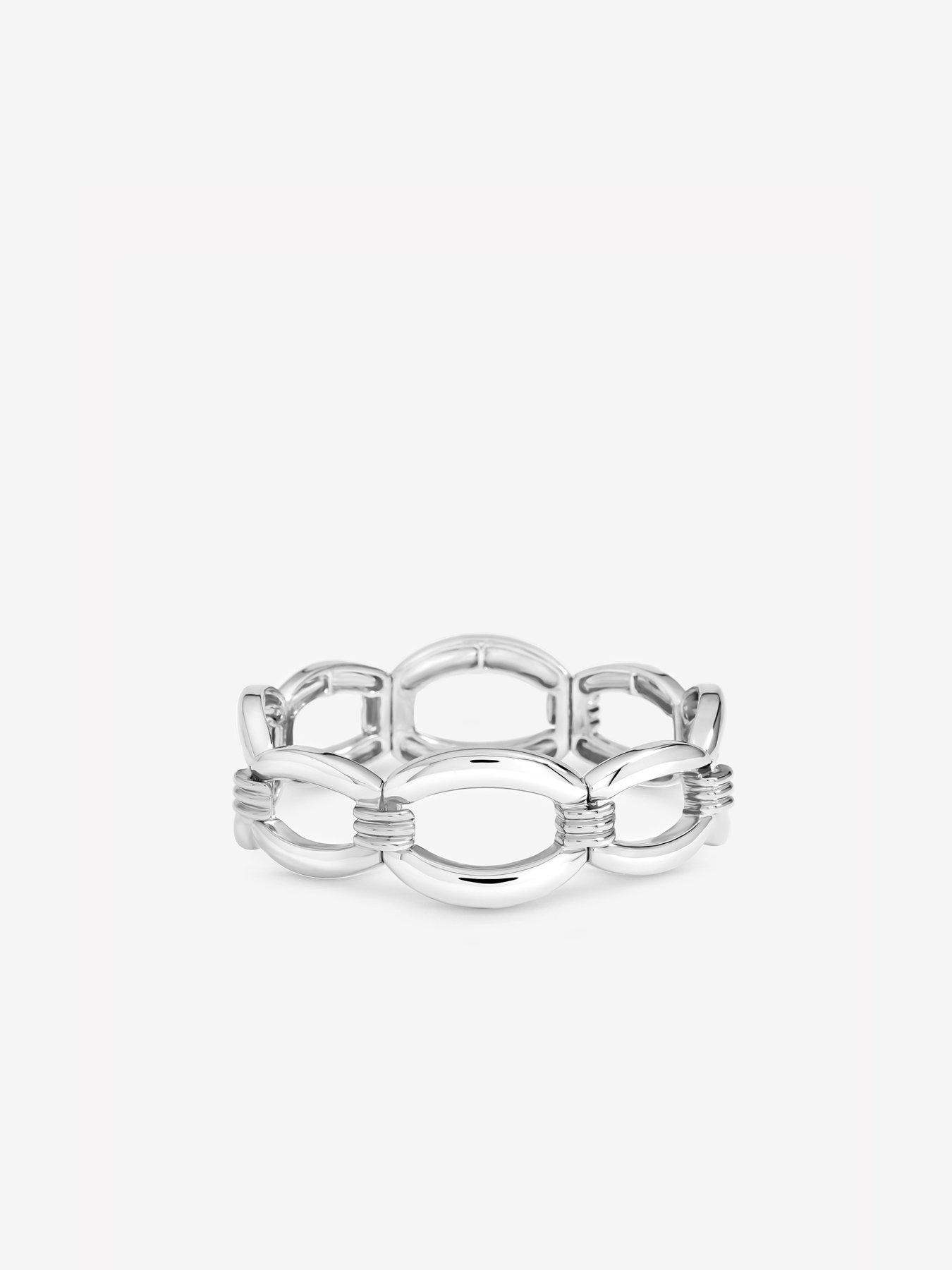 Image 2 of 3 of Jon Richard Silver Plated Chain Stretch Bracelet