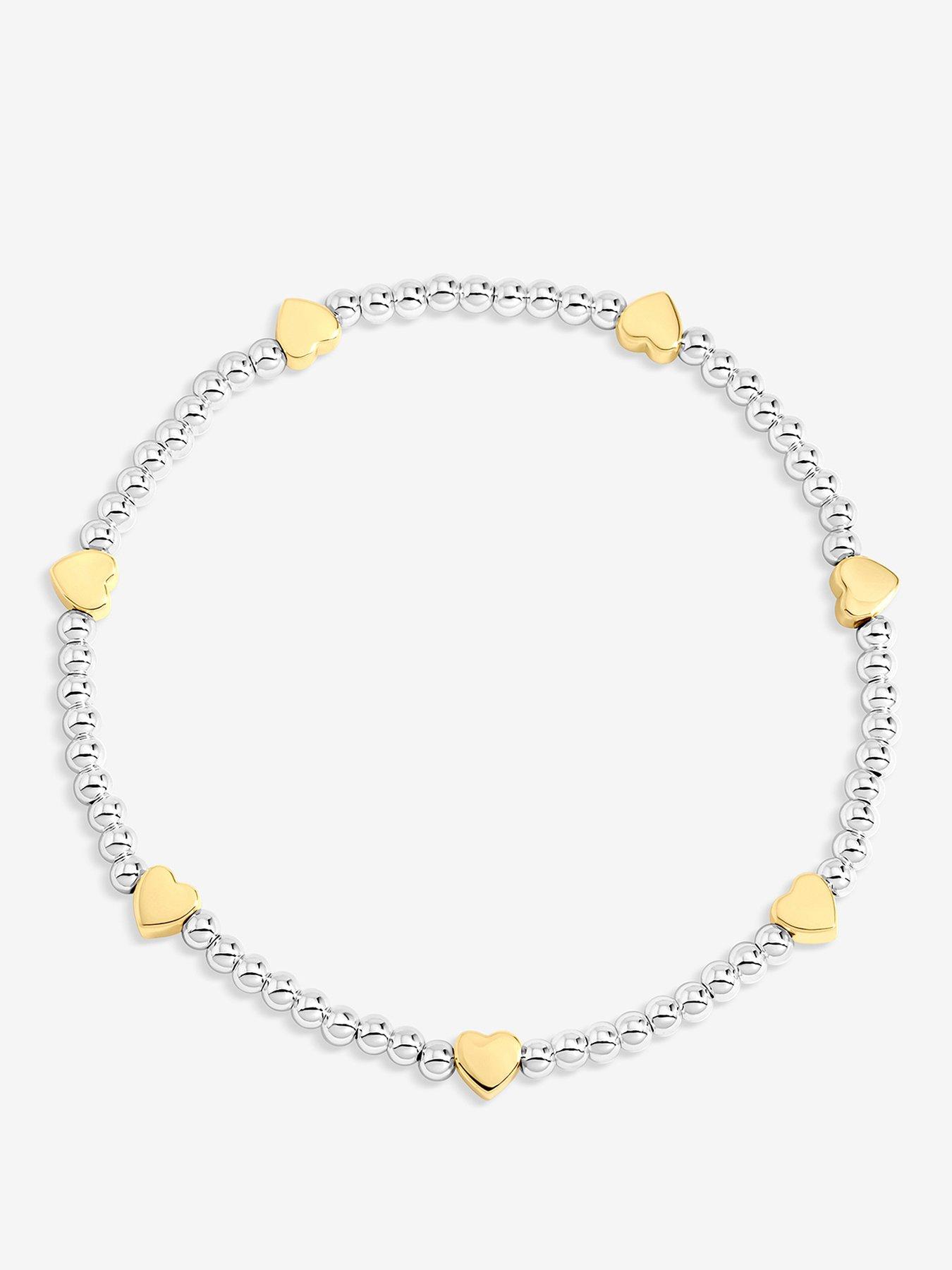 Inicio Two Tone Heart Stretch Bracelet - Gift Pouch
