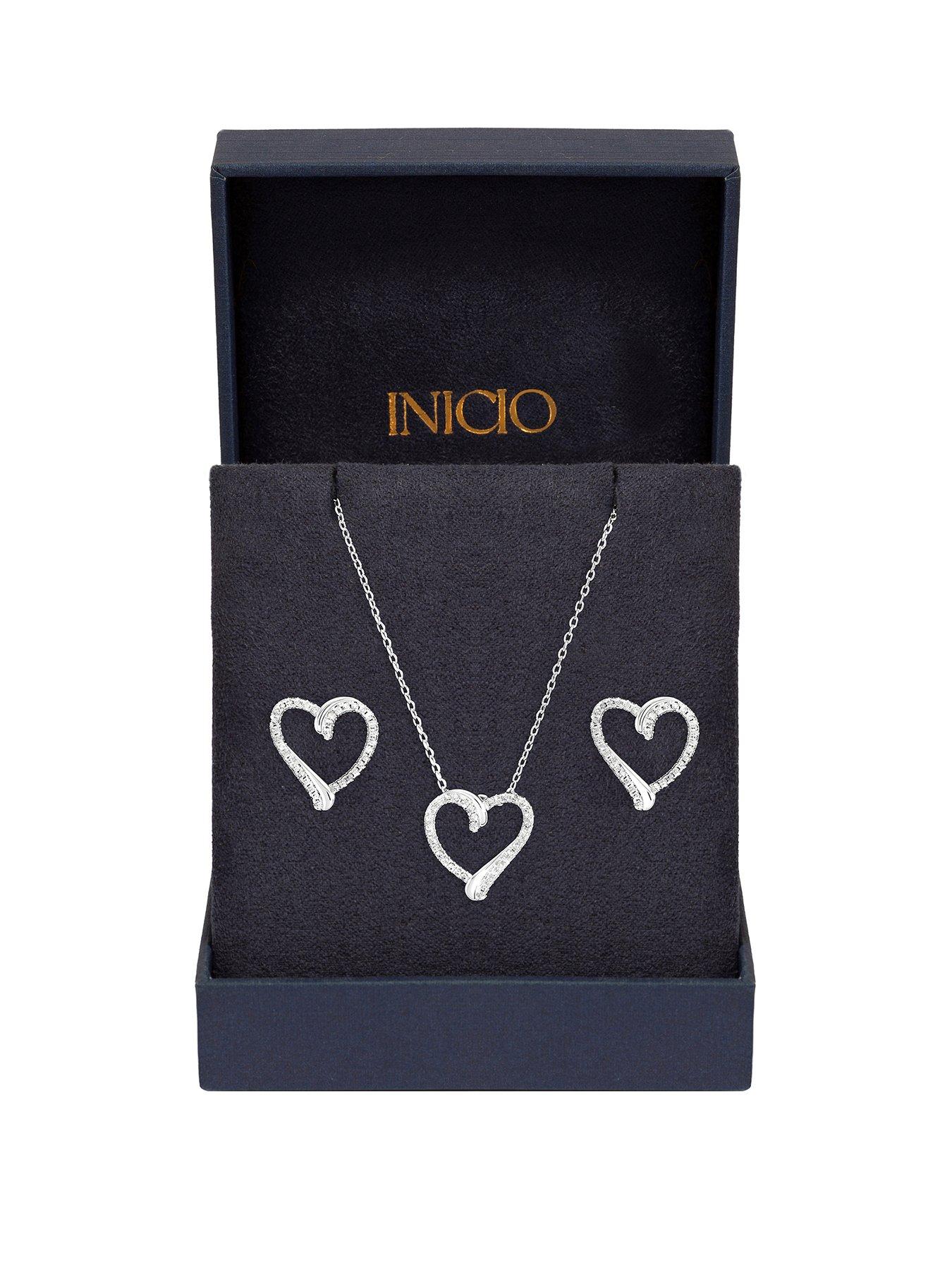 Image 1 of 4 of Inicio Pave Open Heart Set - Gift Box