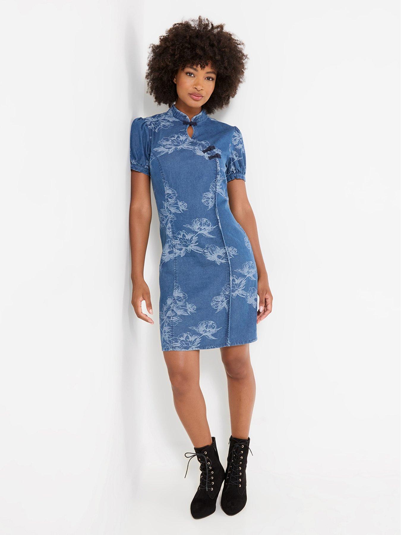 Image 1 of 5 of Joe Browns Jessie Denim Jacquard Mini Dress