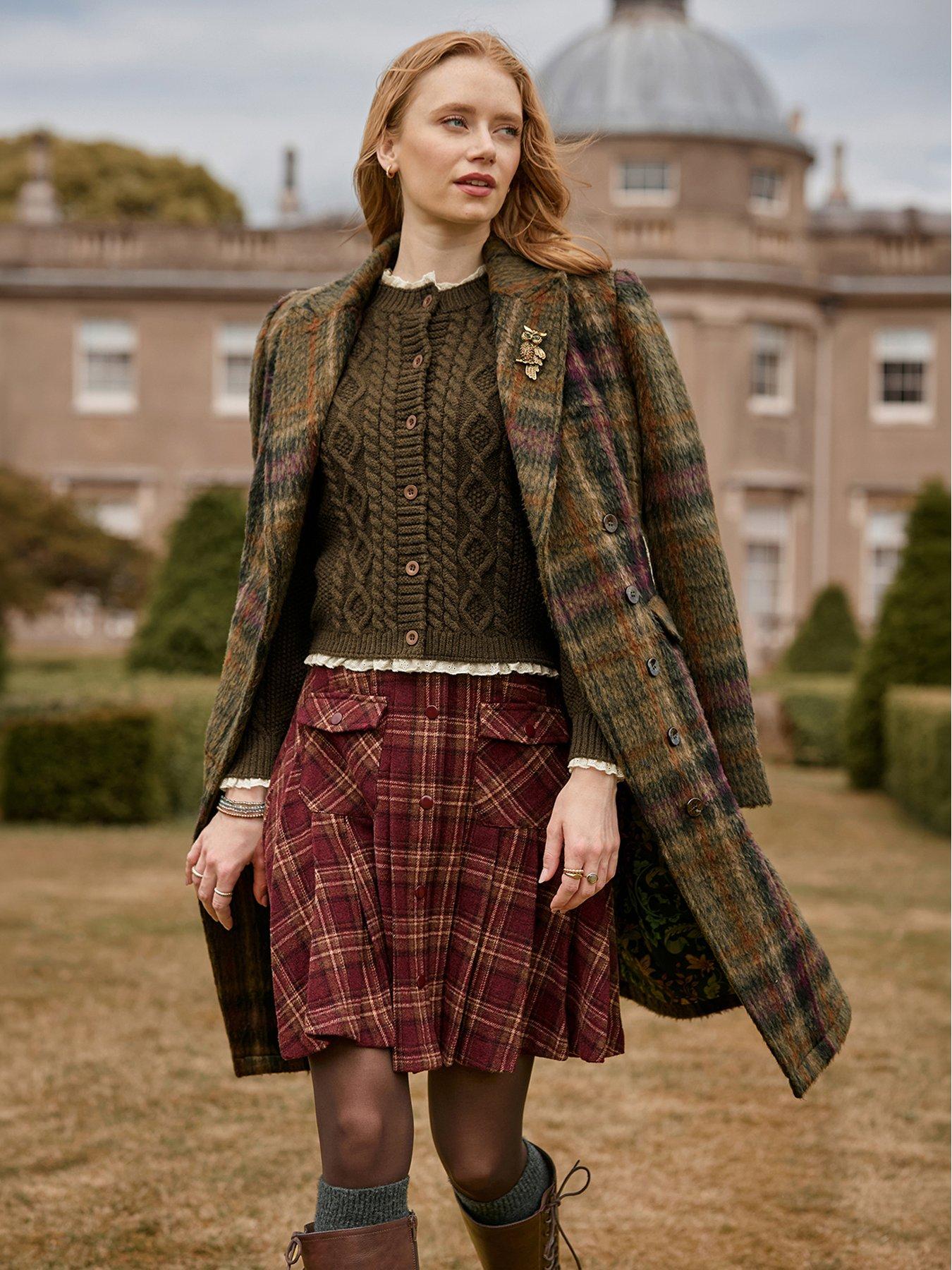 Image 5 of 6 of Joe Browns Claudia Woven Trim Cable Knit Cardigan