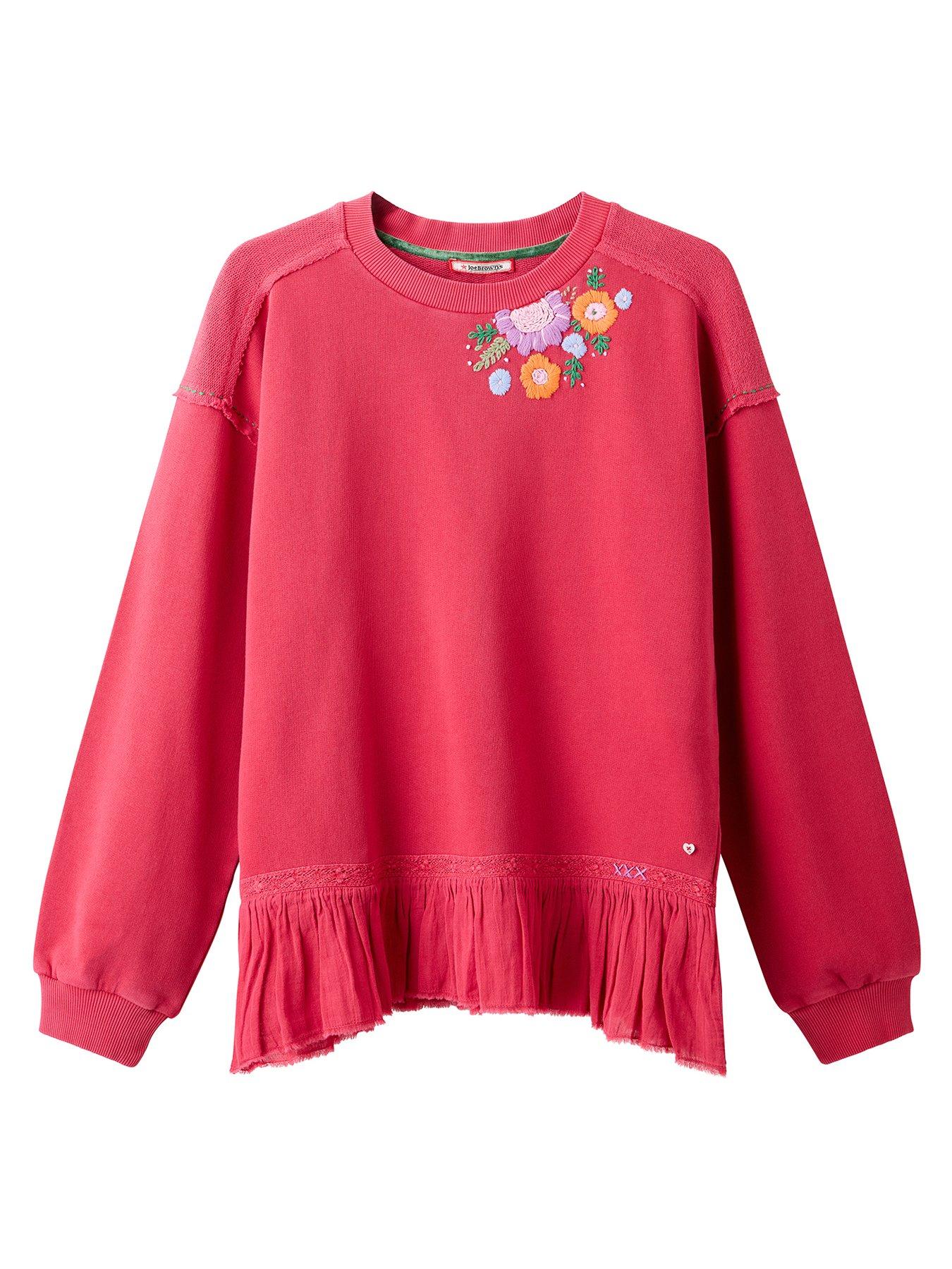Image 5 of 5 of Joe Browns Ellie Floral Embroidered Woven Hem Sweatshirt
