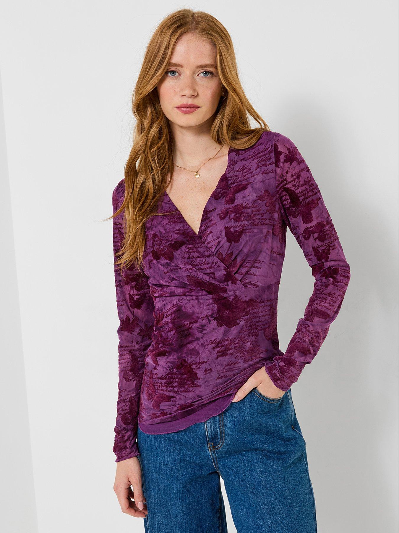 Image 1 of 5 of Joe Browns Butterfly Scripture Mesh Wrap Top