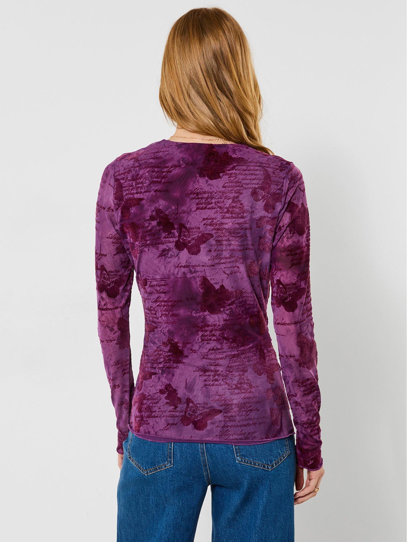 Image 2 of 5 of Joe Browns Butterfly Scripture Mesh Wrap Top