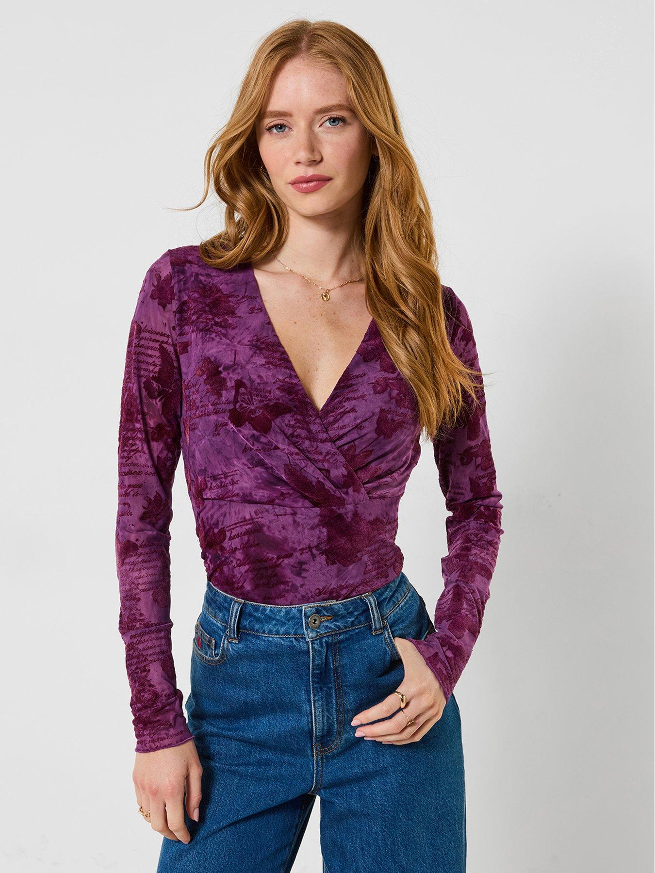 Image 3 of 5 of Joe Browns Butterfly Scripture Mesh Wrap Top