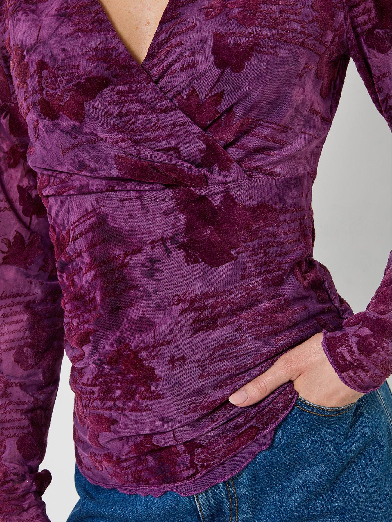 Image 4 of 5 of Joe Browns Butterfly Scripture Mesh Wrap Top