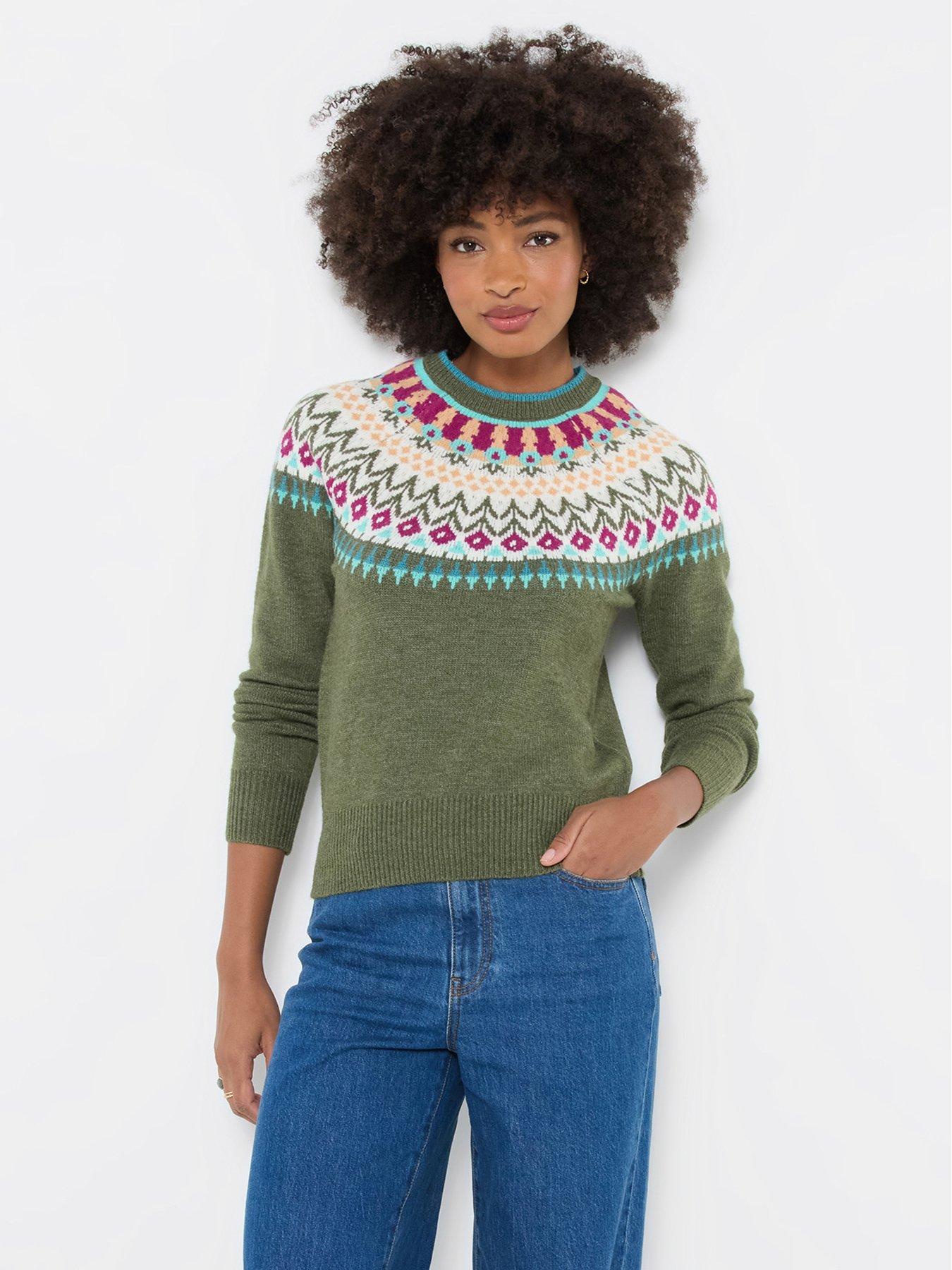 Image 1 of 7 of Joe Browns Tilly Floral Fairisle Jumper