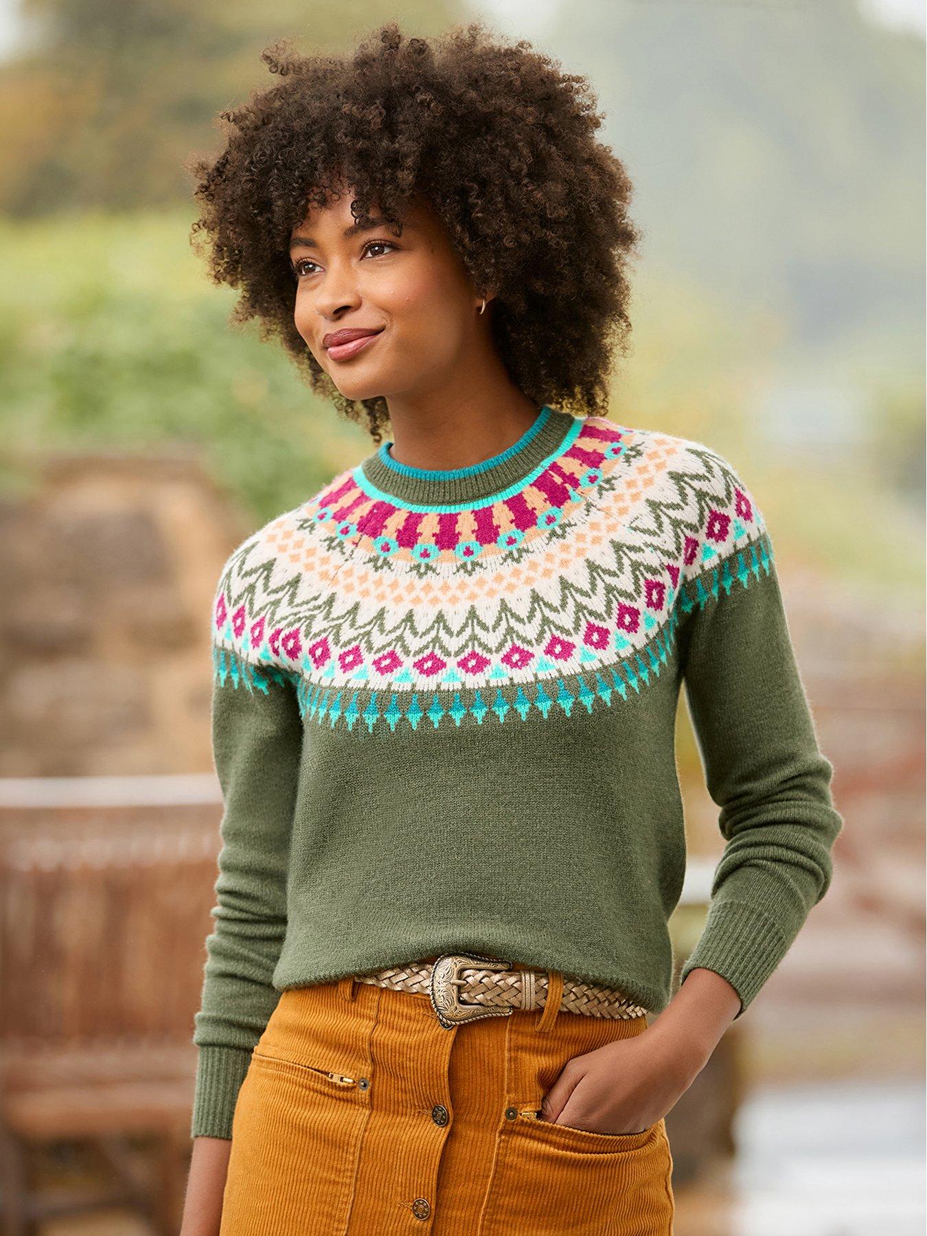 Image 5 of 7 of Joe Browns Tilly Floral Fairisle Jumper