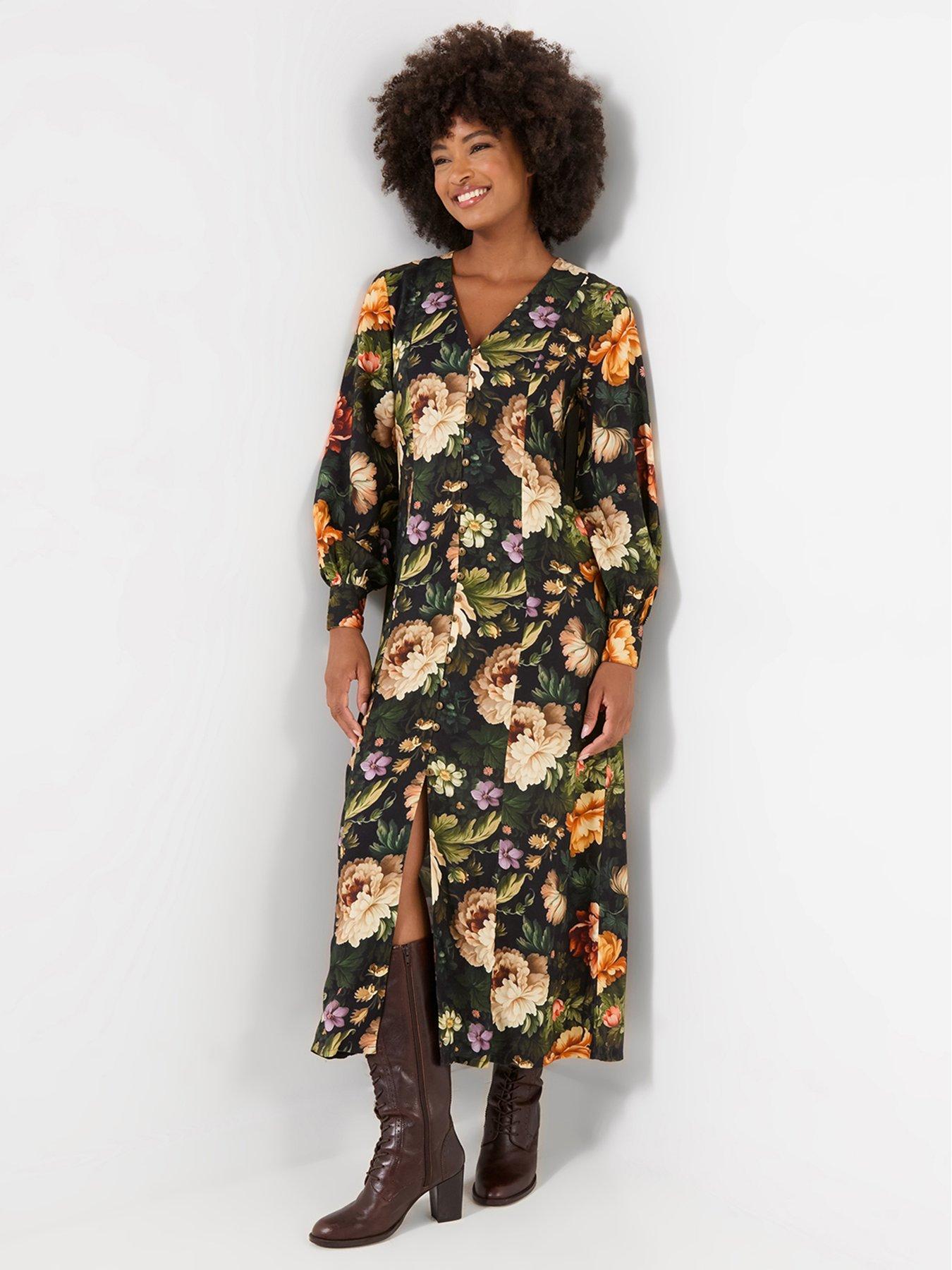 Image 3 of 5 of Joe Browns Dramatic Florals Button Through Maxi Dress