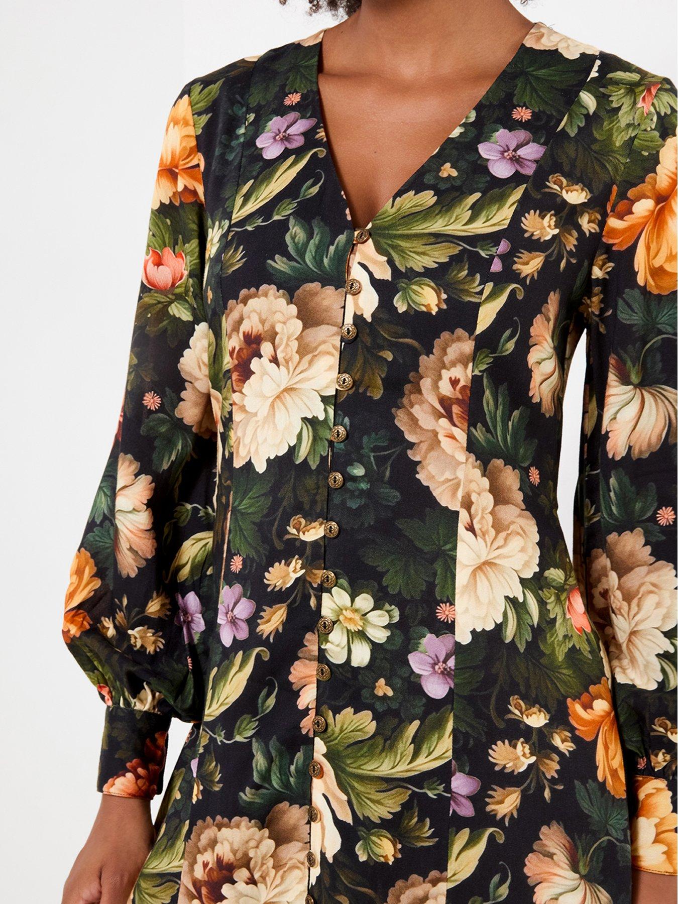 Image 4 of 5 of Joe Browns Dramatic Florals Button Through Maxi Dress