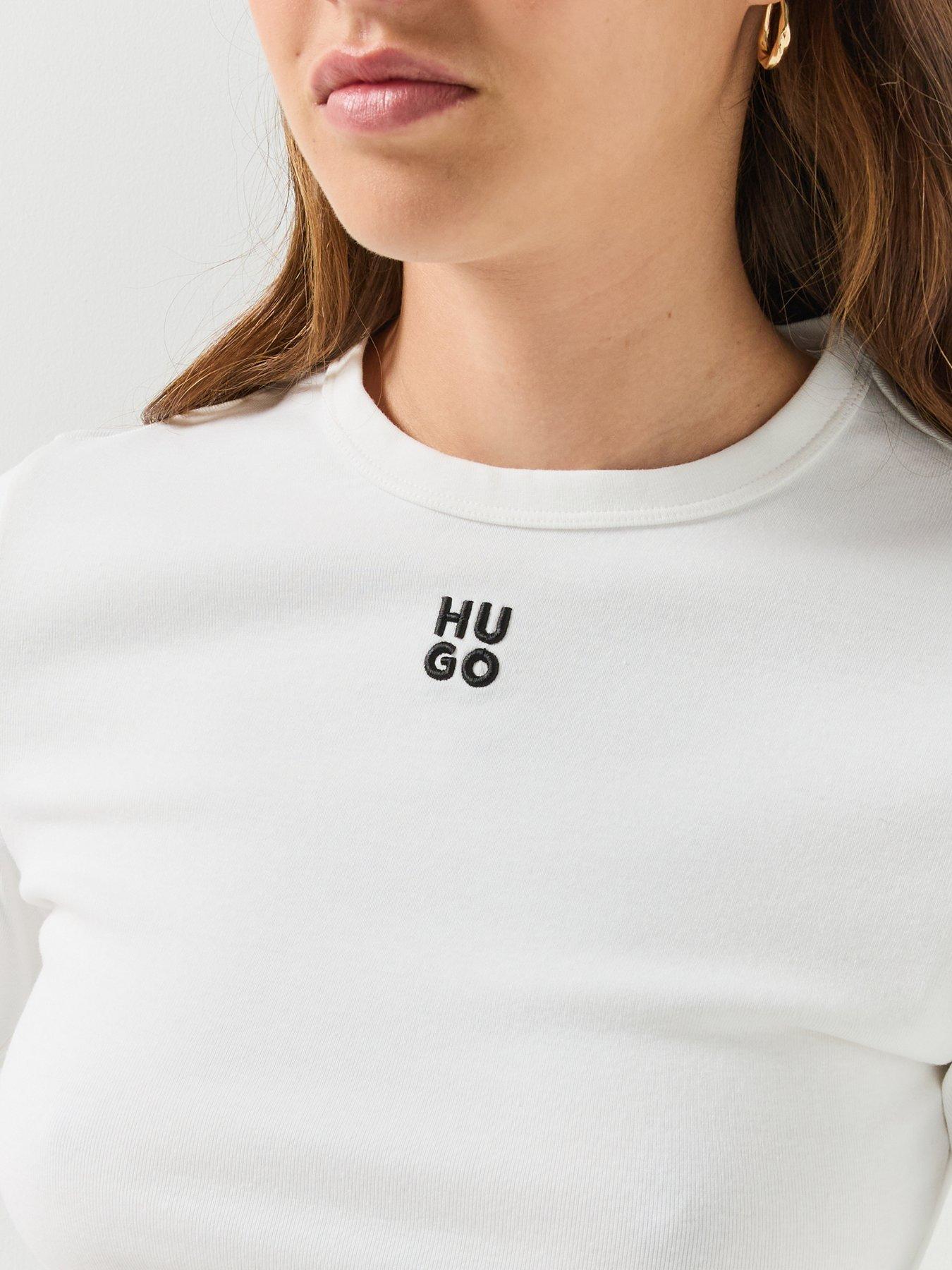 Image 4 of 4 of HUGO Dafilomena T-shirt - White