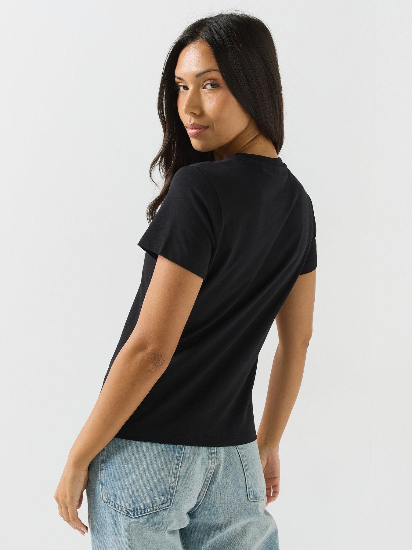 Image 2 of 4 of HUGO Women's Damatee Pure Cotton Logo T-Shirt - Black