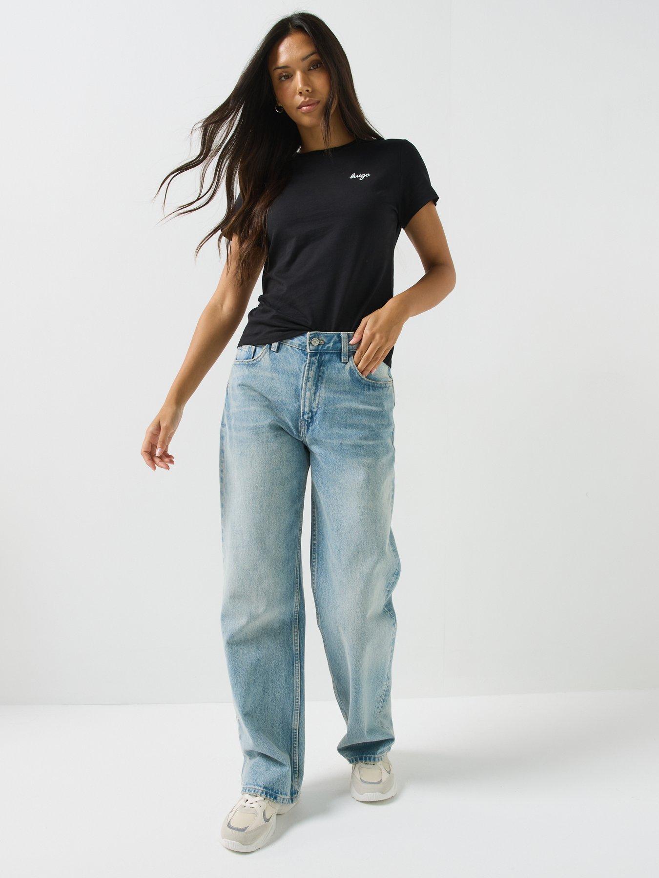 Image 3 of 4 of HUGO Women's Damatee Pure Cotton Logo T-Shirt - Black