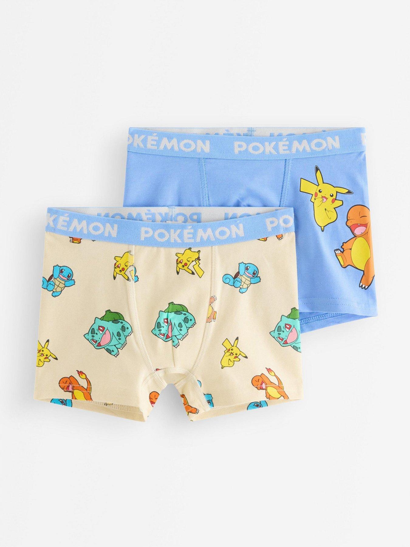 Image 1 of 4 of Lindex Boys 2 Pack Pokemon Boxer Shorts - Blue