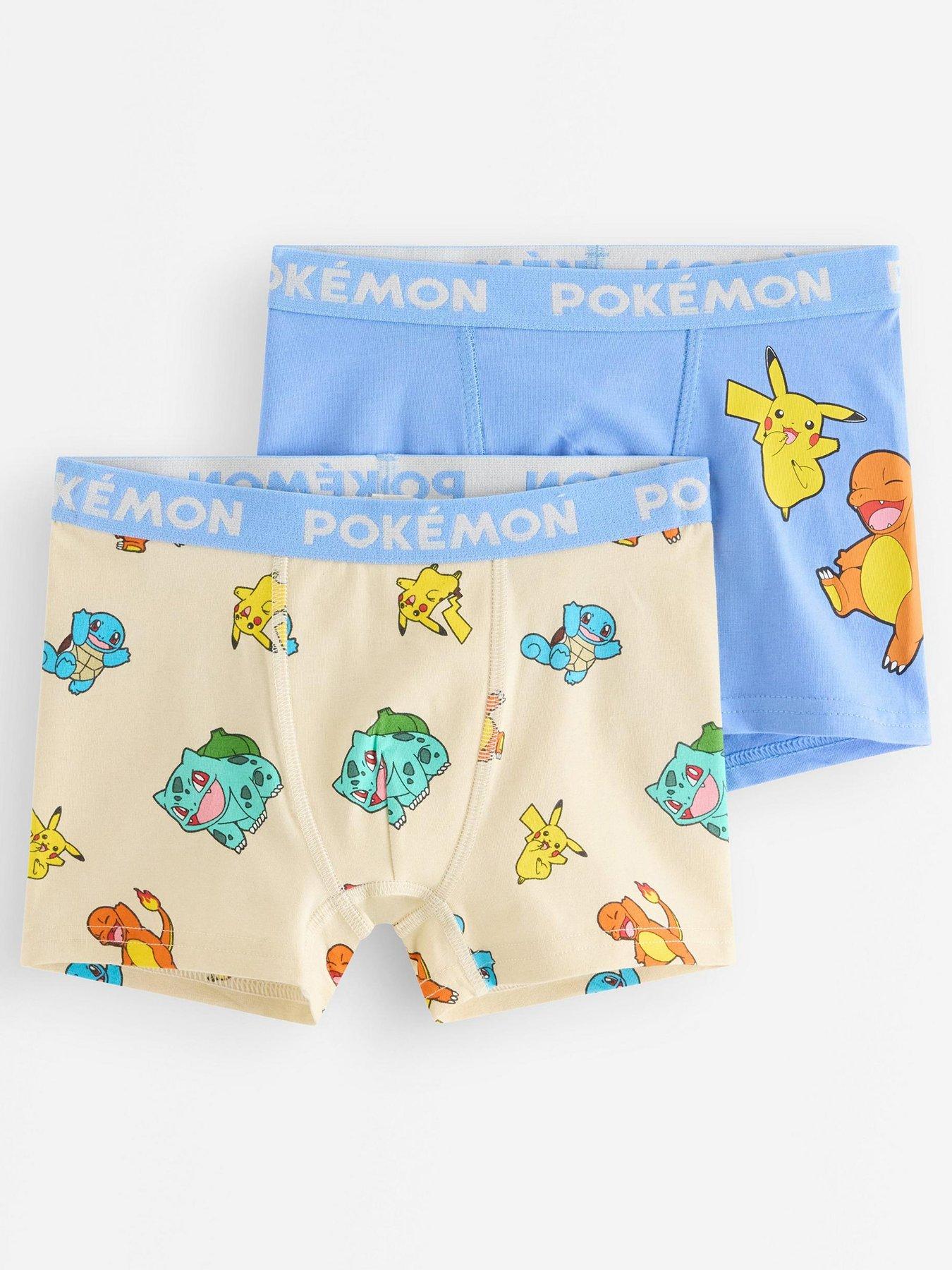 Image 2 of 4 of Lindex Boys 2 Pack Pokemon Boxer Shorts - Blue