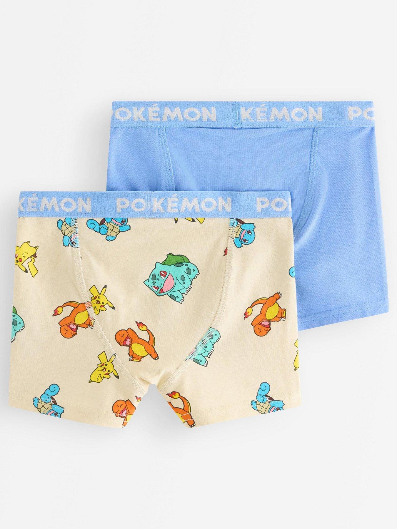 Image 3 of 4 of Lindex Boys 2 Pack Pokemon Boxer Shorts - Blue