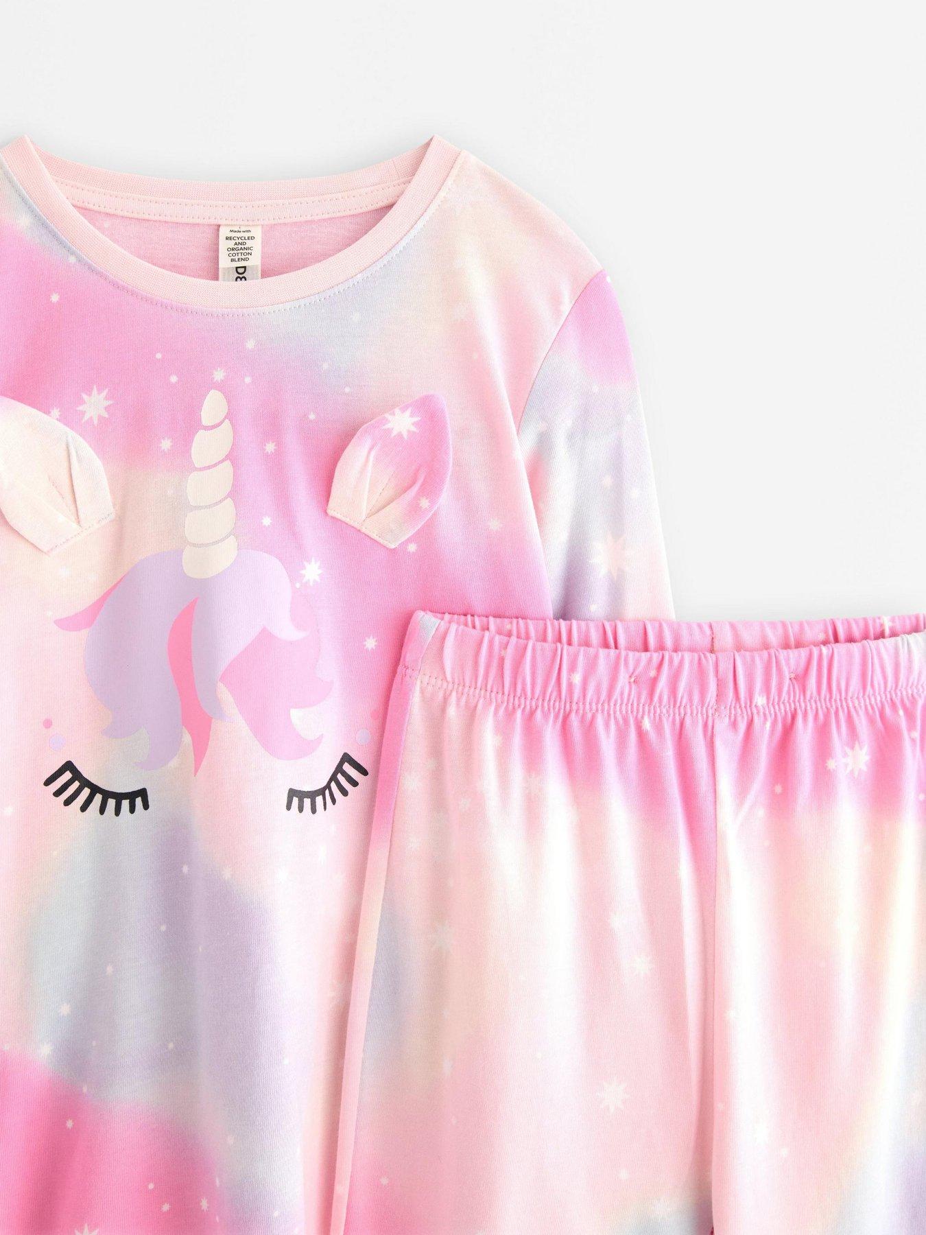 Image 4 of 4 of Lindex Younger Girls 3D Unicorn Pyjamas - Pink