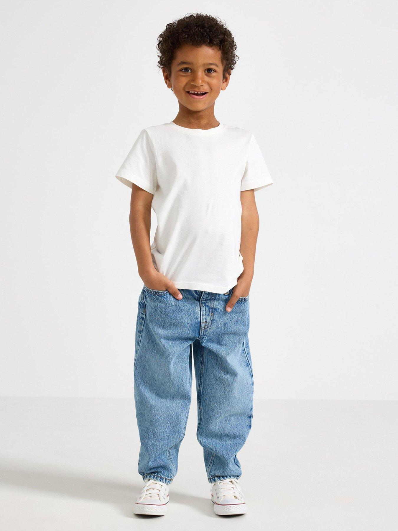Image 1 of 4 of Lindex Younger Boys Baggy Fit Jeans - Blue