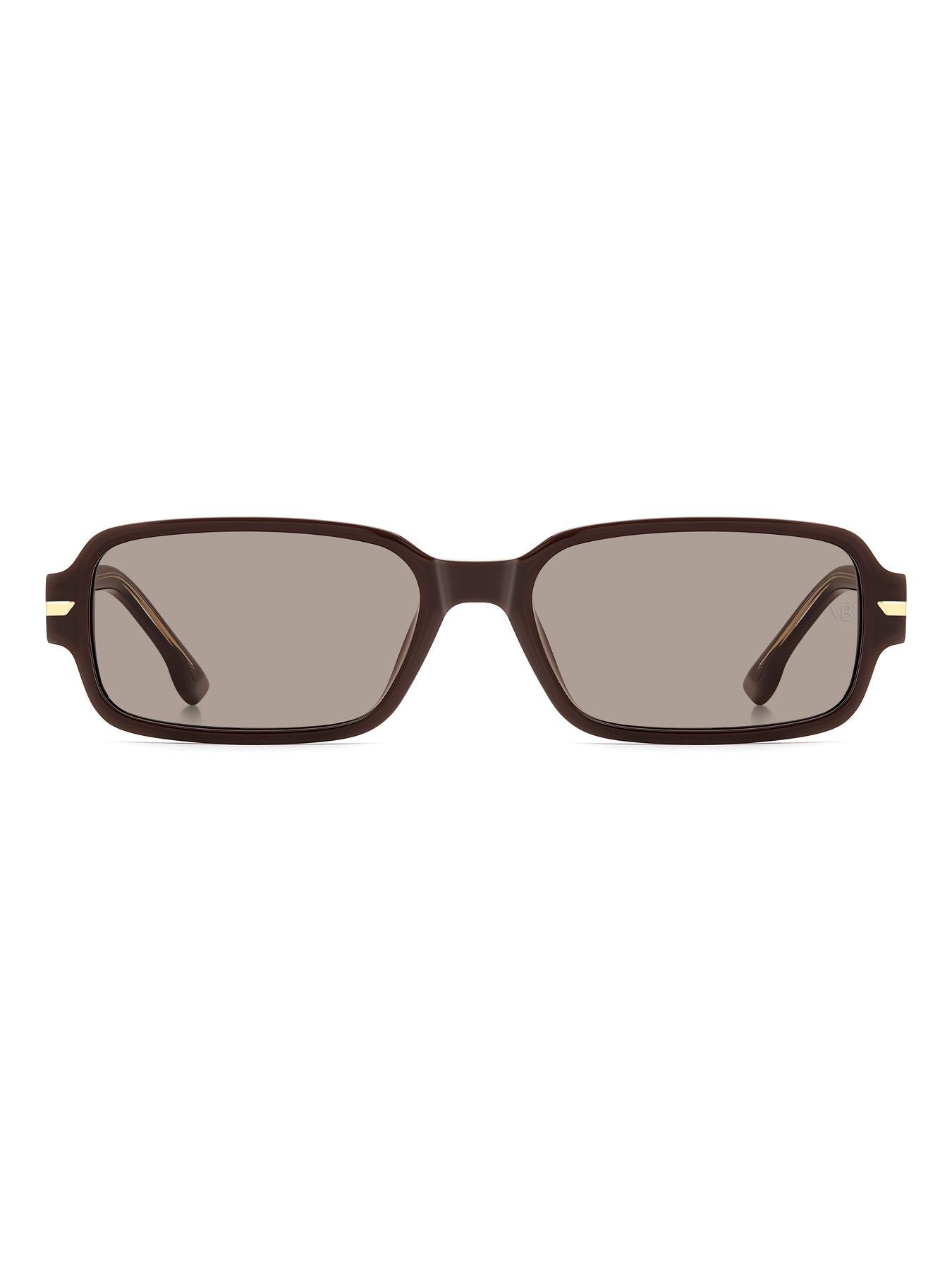 Image 3 of 5 of VICTORIA BECKHAM Shallow Rectangular Sunglasses- Burgundy