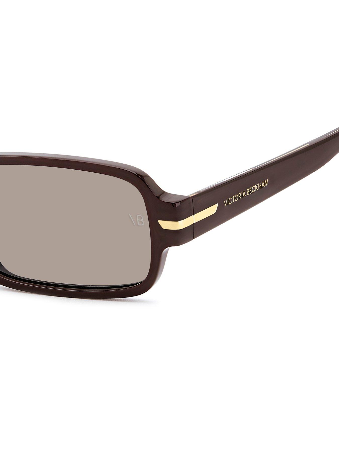 Image 5 of 5 of VICTORIA BECKHAM Shallow Rectangular Sunglasses- Burgundy