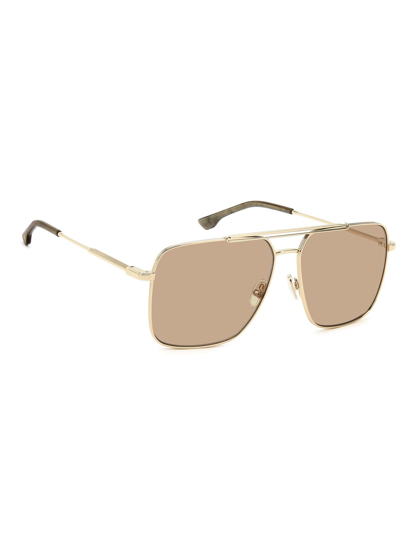 Image 2 of 6 of VICTORIA BECKHAM Oversized Rectangular Sunglasses- Gold