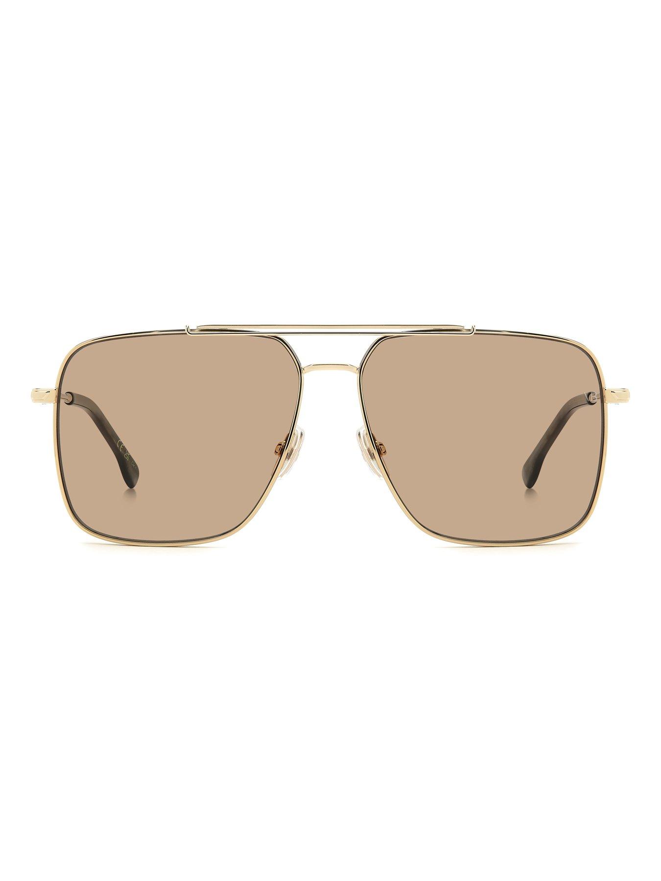 Image 3 of 6 of VICTORIA BECKHAM Oversized Rectangular Sunglasses- Gold