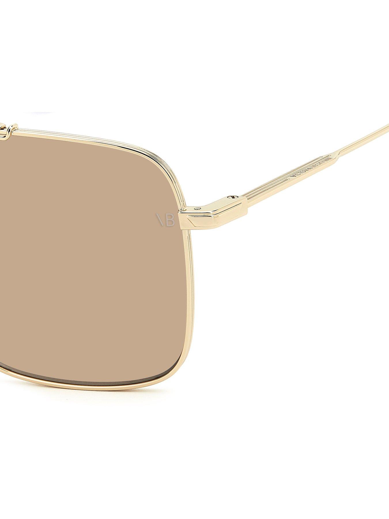 Image 6 of 6 of VICTORIA BECKHAM Oversized Rectangular Sunglasses- Gold