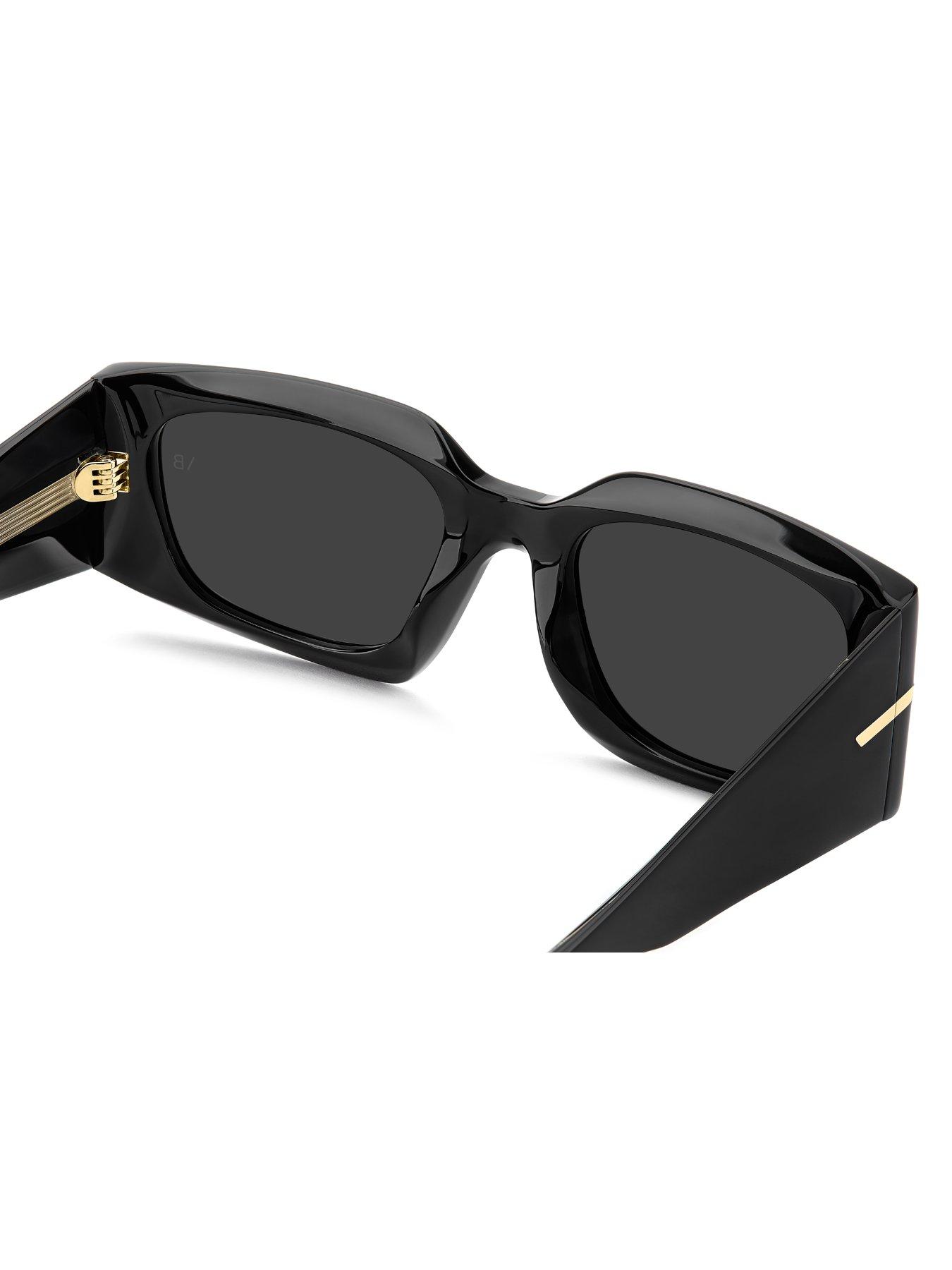 Image 4 of 6 of VICTORIA BECKHAM Thick Frame Rectangular Sunglasses- Black