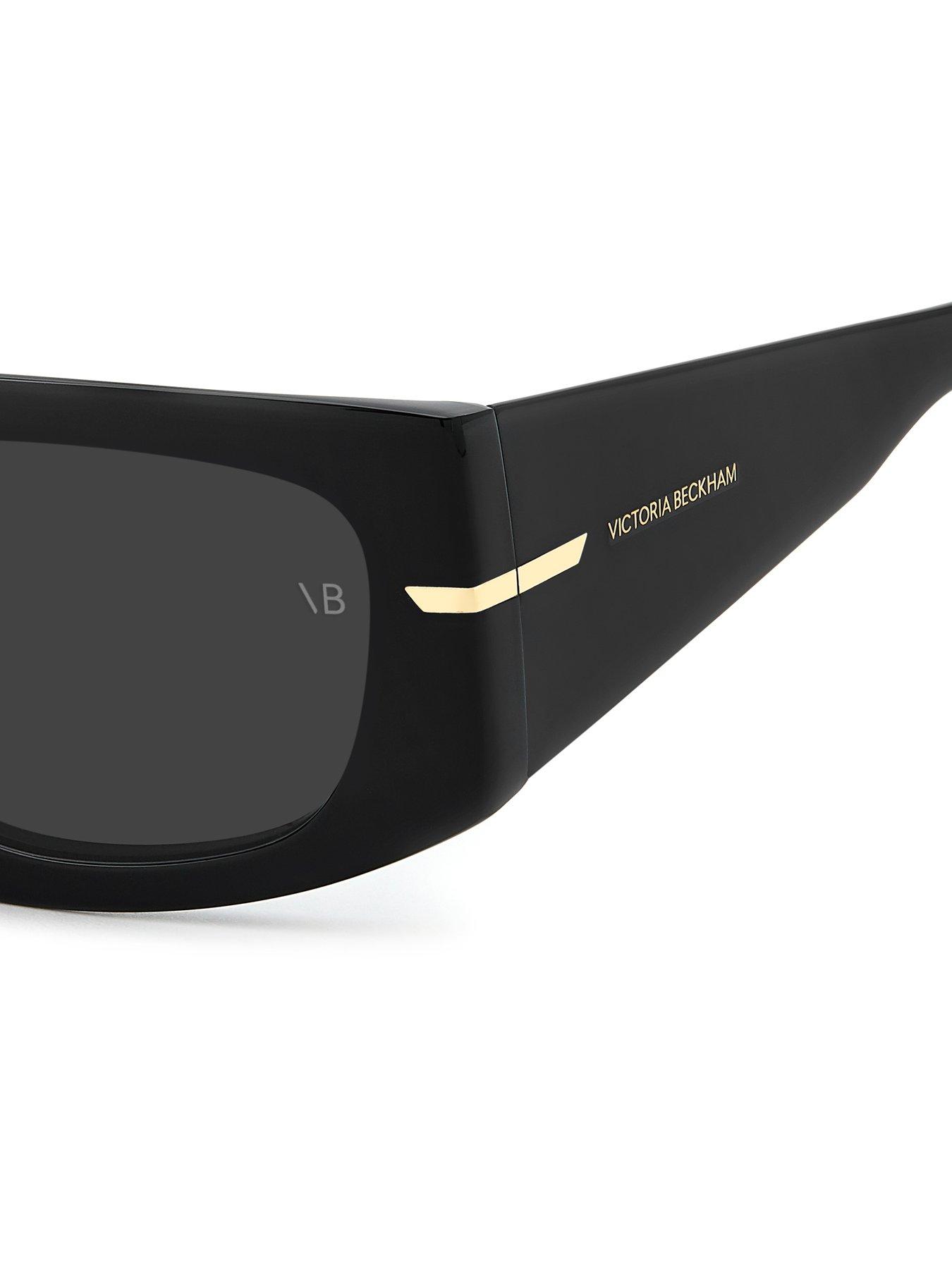 Image 6 of 6 of VICTORIA BECKHAM Thick Frame Rectangular Sunglasses- Black