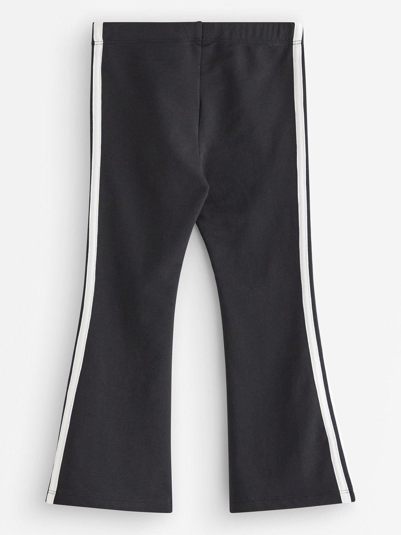 Image 3 of 4 of Lindex Younger Girls Flared Side Stripe Leggings - Black