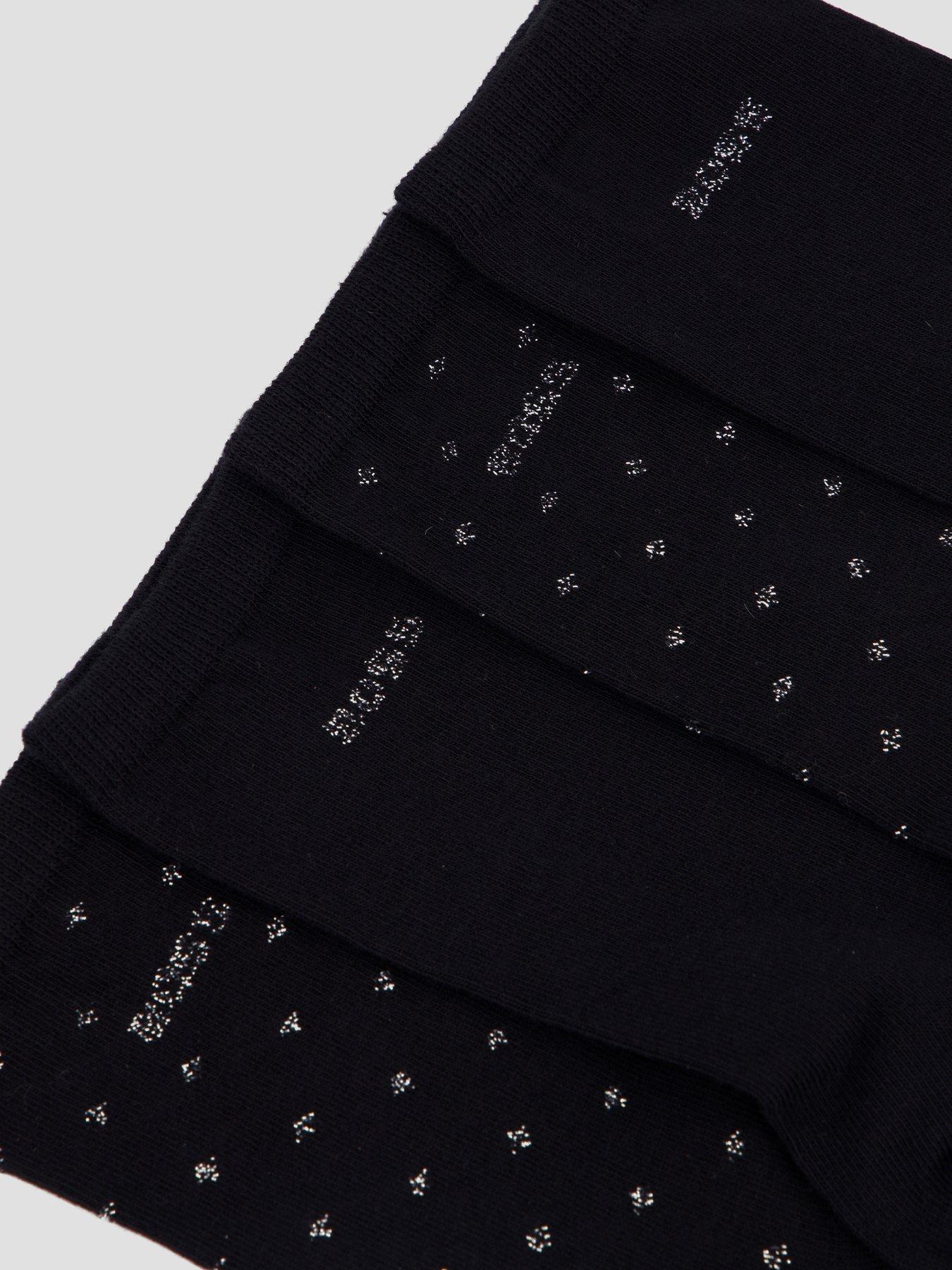 Image 3 of 3 of BOSS Womens 4 Pack Regular Ribbed Cuff Socks - Black