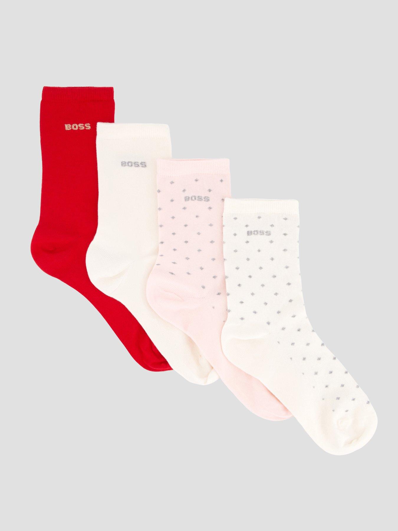 Image 1 of 3 of BOSS Womens 4 Pack Regular Soft-Touch Knit Socks - Black