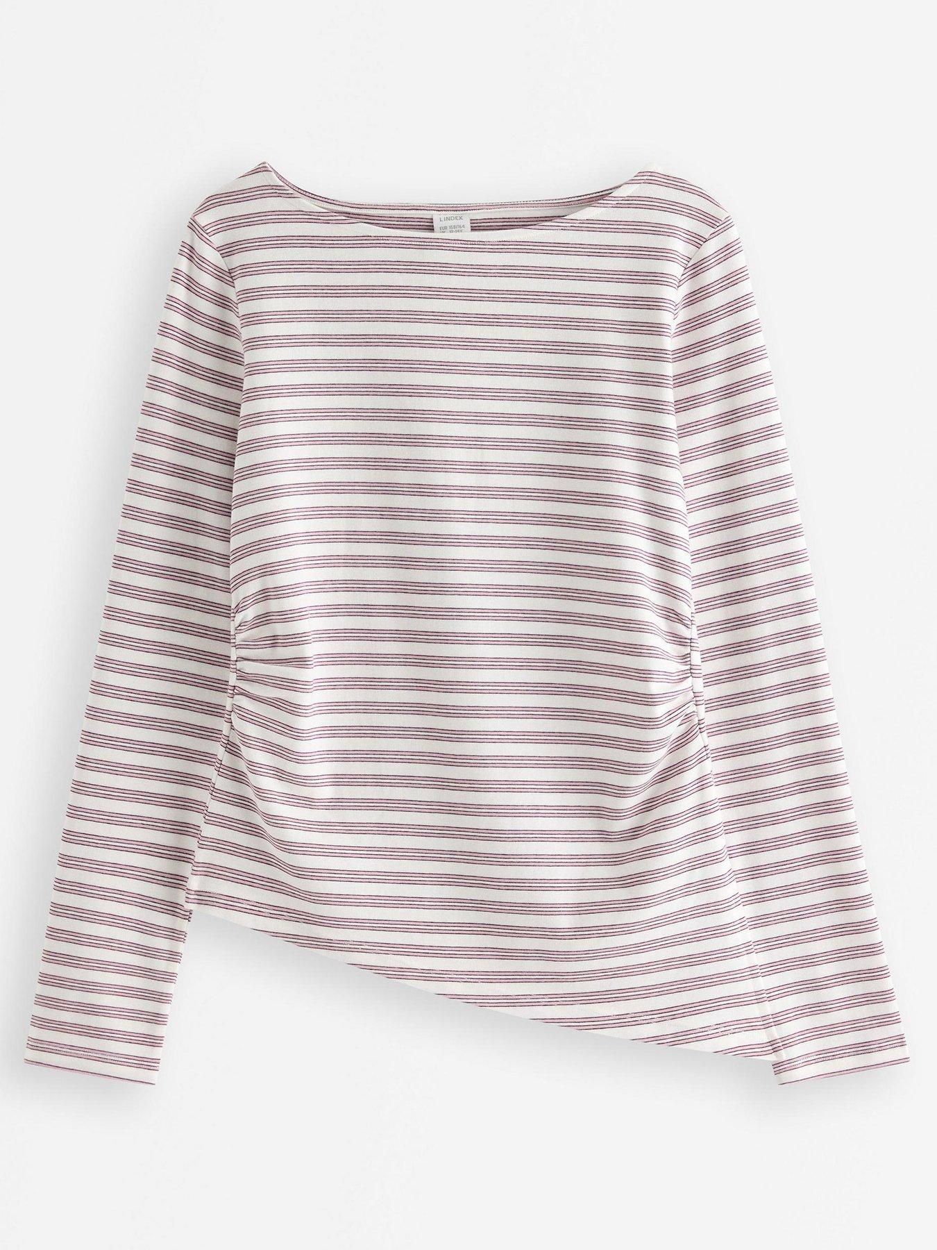 Image 2 of 4 of Lindex Girls Long Sleeve Top With Gathers - White