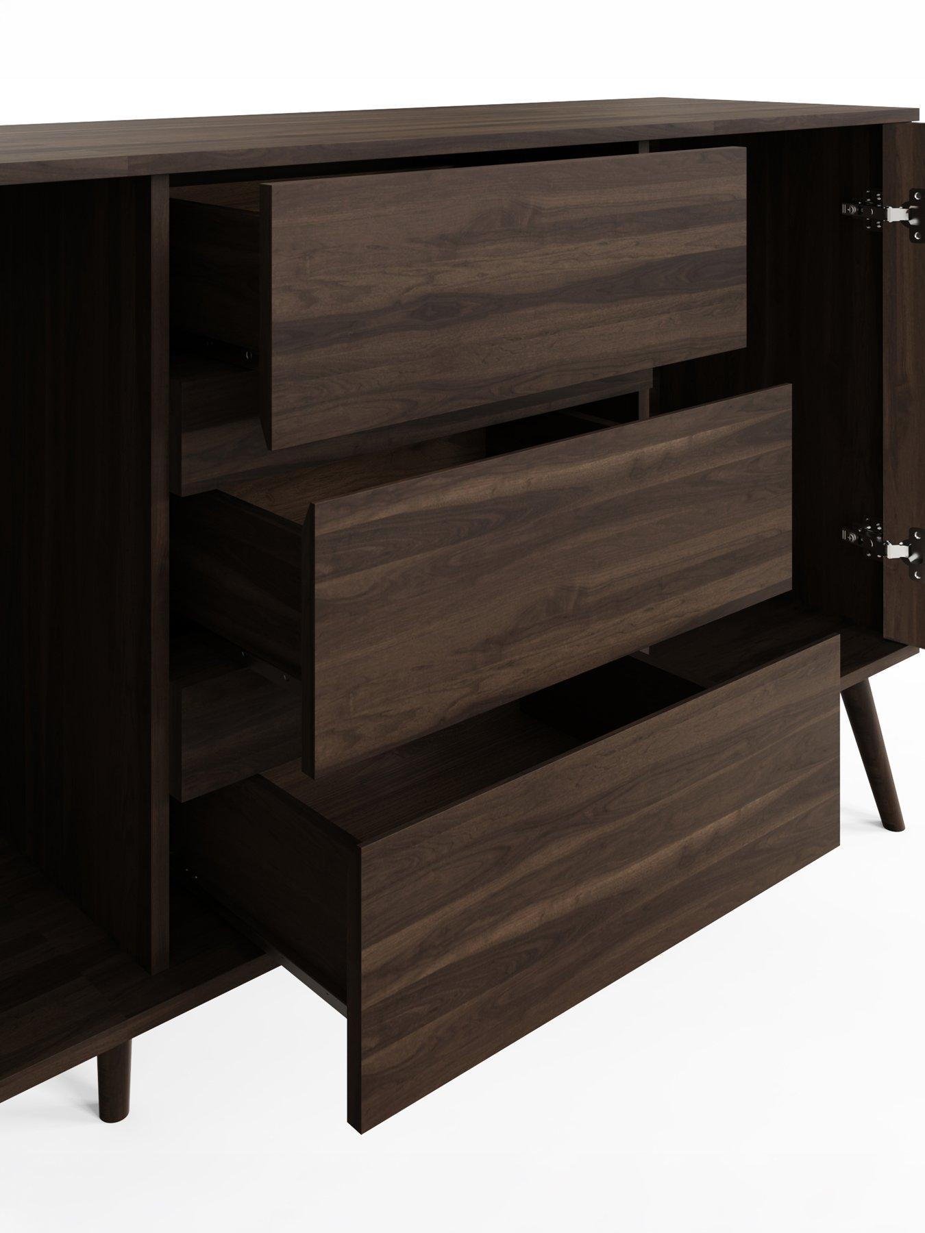Image 6 of 7 of GFW Rowan Large Sideboard Walnut - FSC&reg; Certified