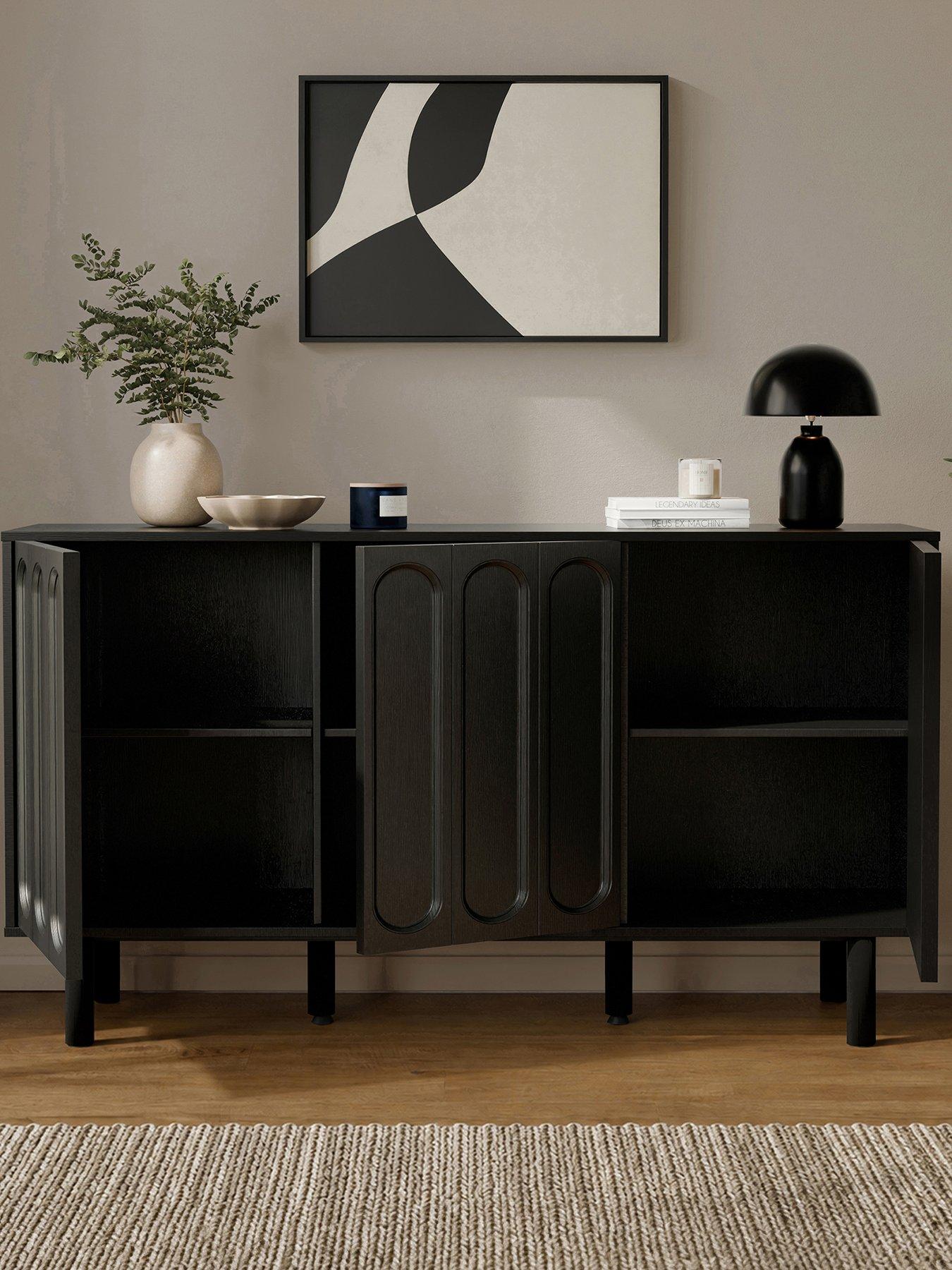 Image 2 of 7 of GFW Rio Large Sideboard Black