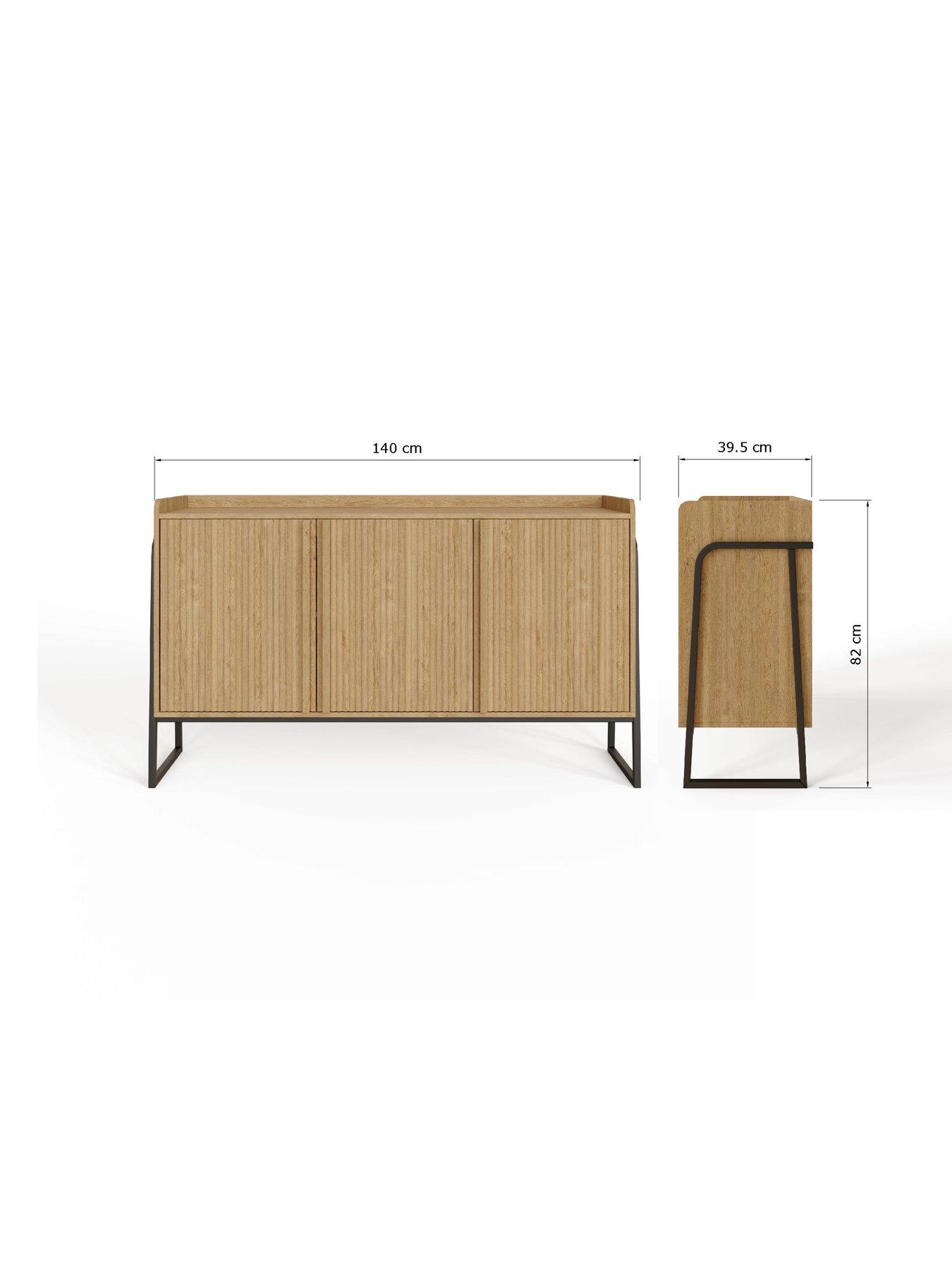 Image 7 of 7 of GFW Octavia Large Sideboard Oak