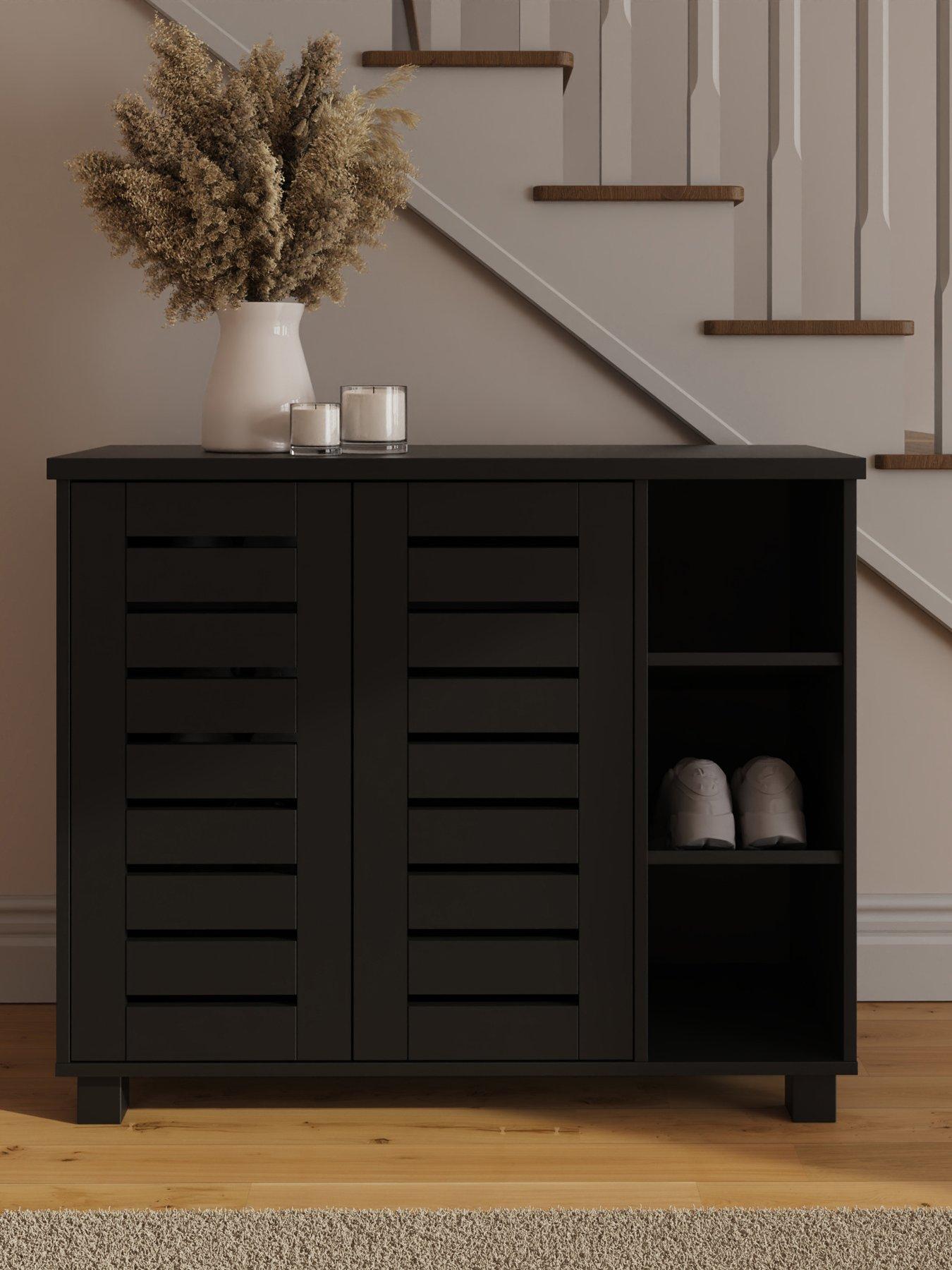 Image 1 of 7 of GFW Bodie Shoe Cabinet Black