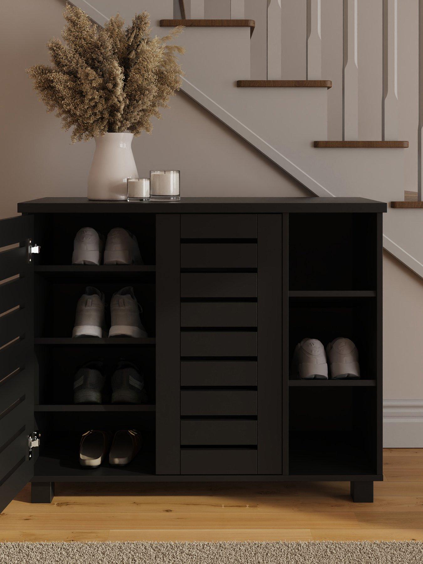 Image 2 of 7 of GFW Bodie Shoe Cabinet Black